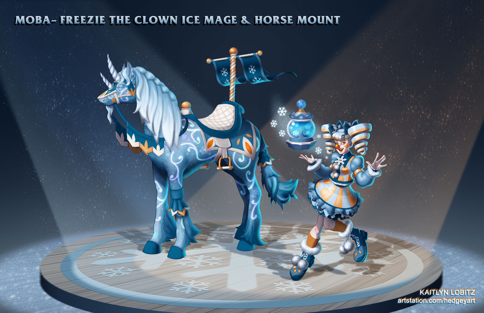 Clown Ice Mage and Mount
