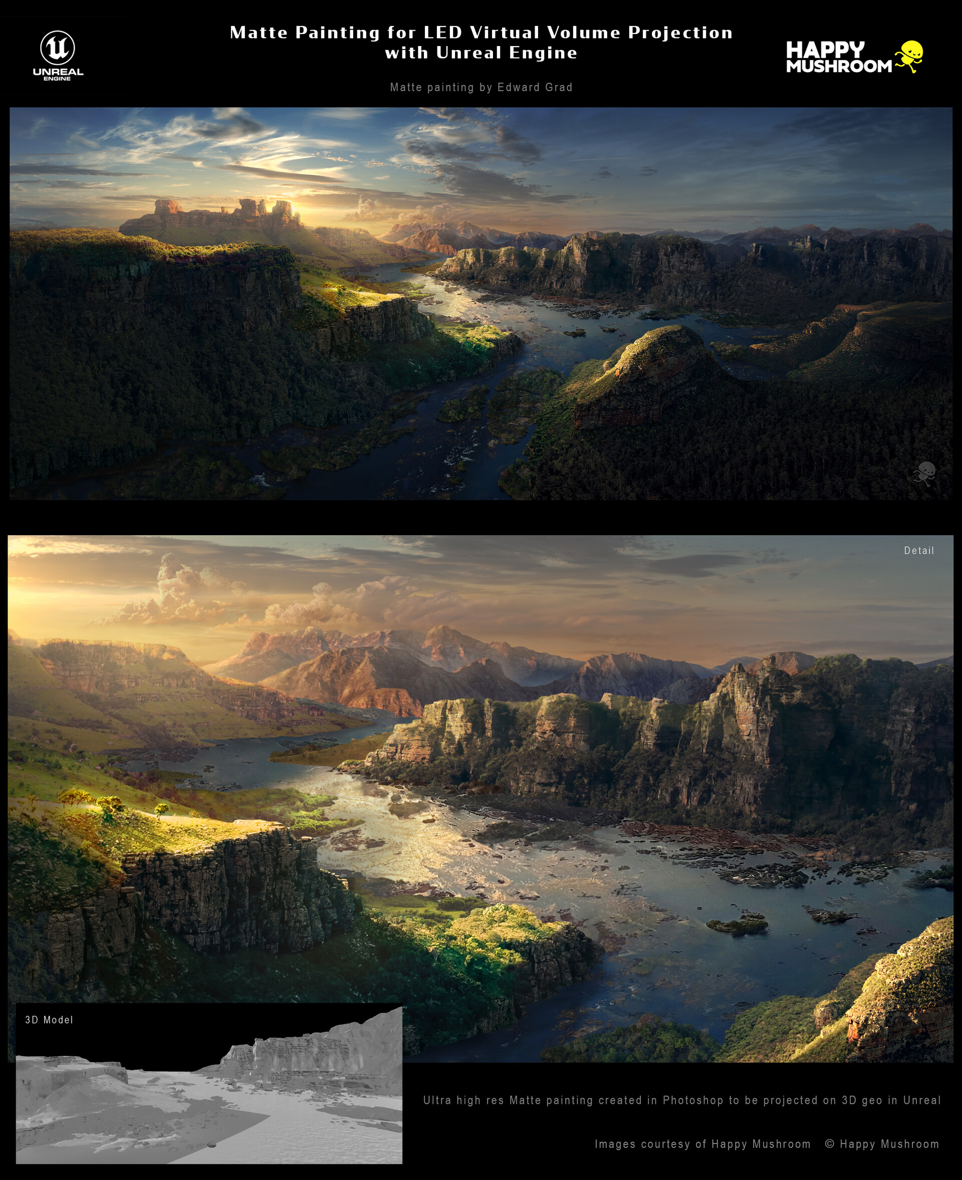 ArtStation Matte Painting for LED Virtual Volume Projection with