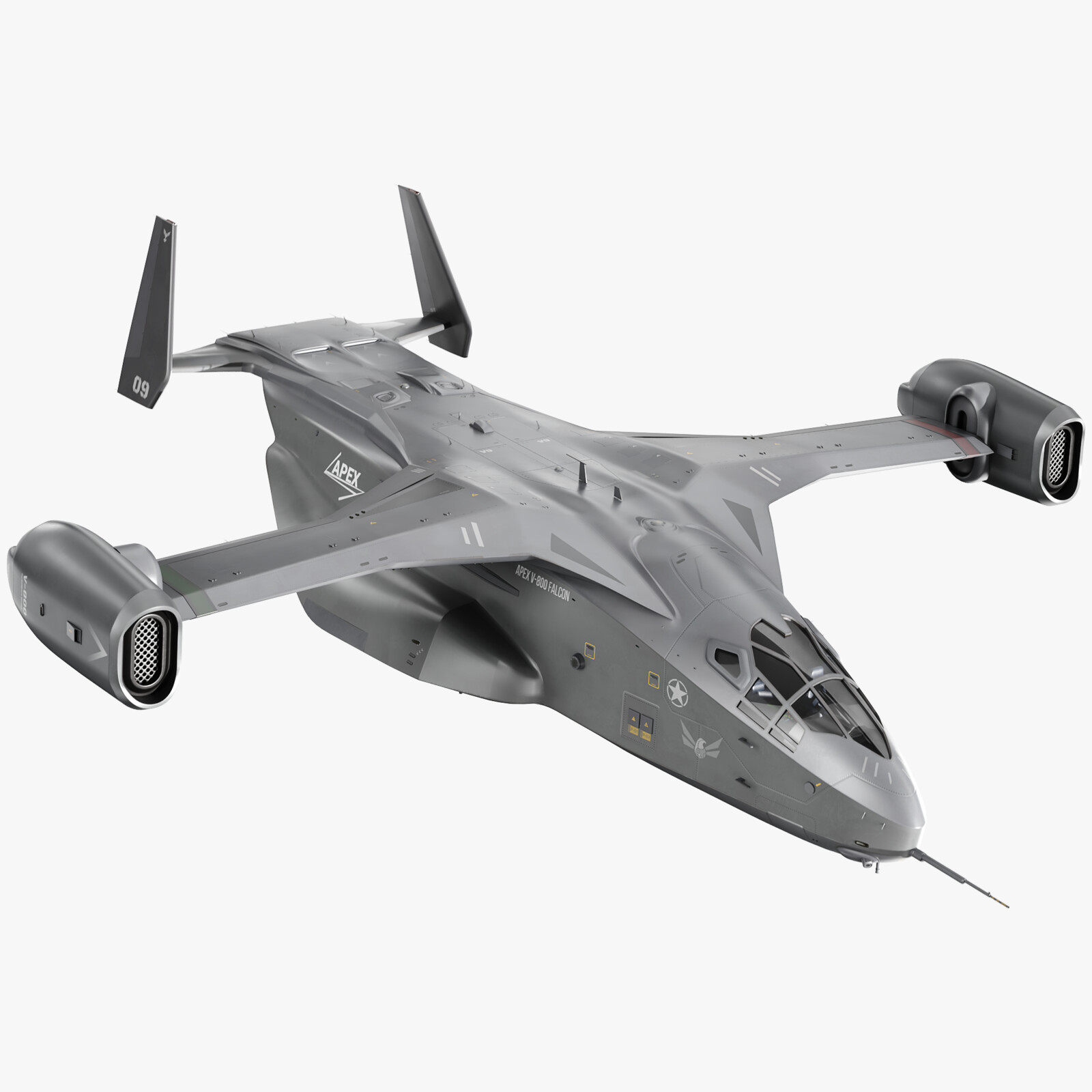 Sci Fi Dropship 3D Model