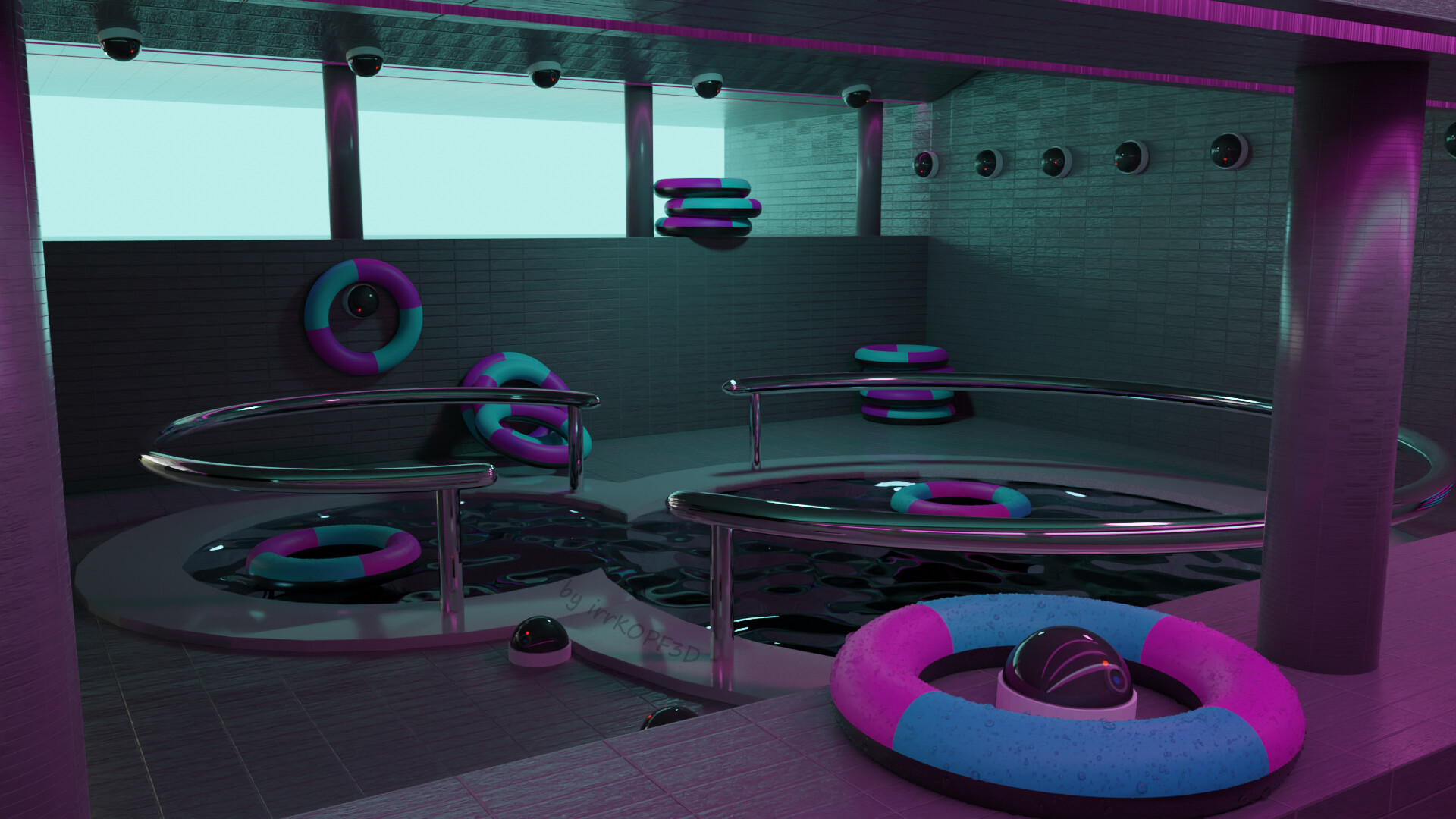 My take on the poolrooms - Liminal Space : r/backrooms