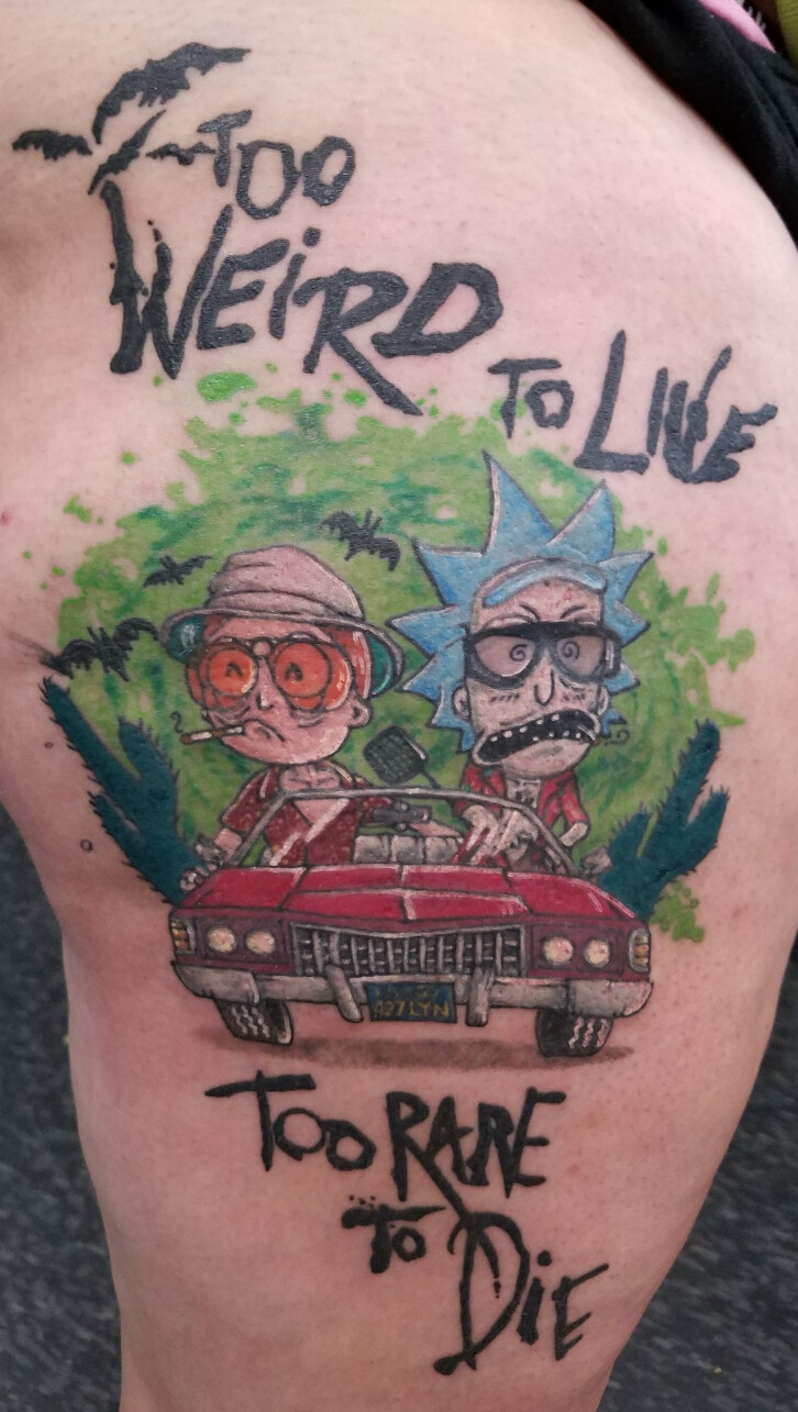 Just Finished My Rick and Morty Tattoo  rrickandmorty