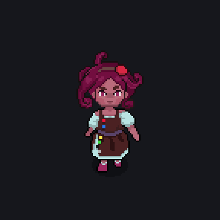ArtStation - Witch Anime Girl Pixel Art from my game