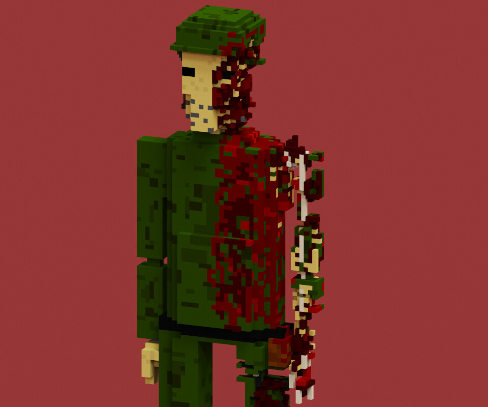 ArtStation Voxel Soldier Zombie