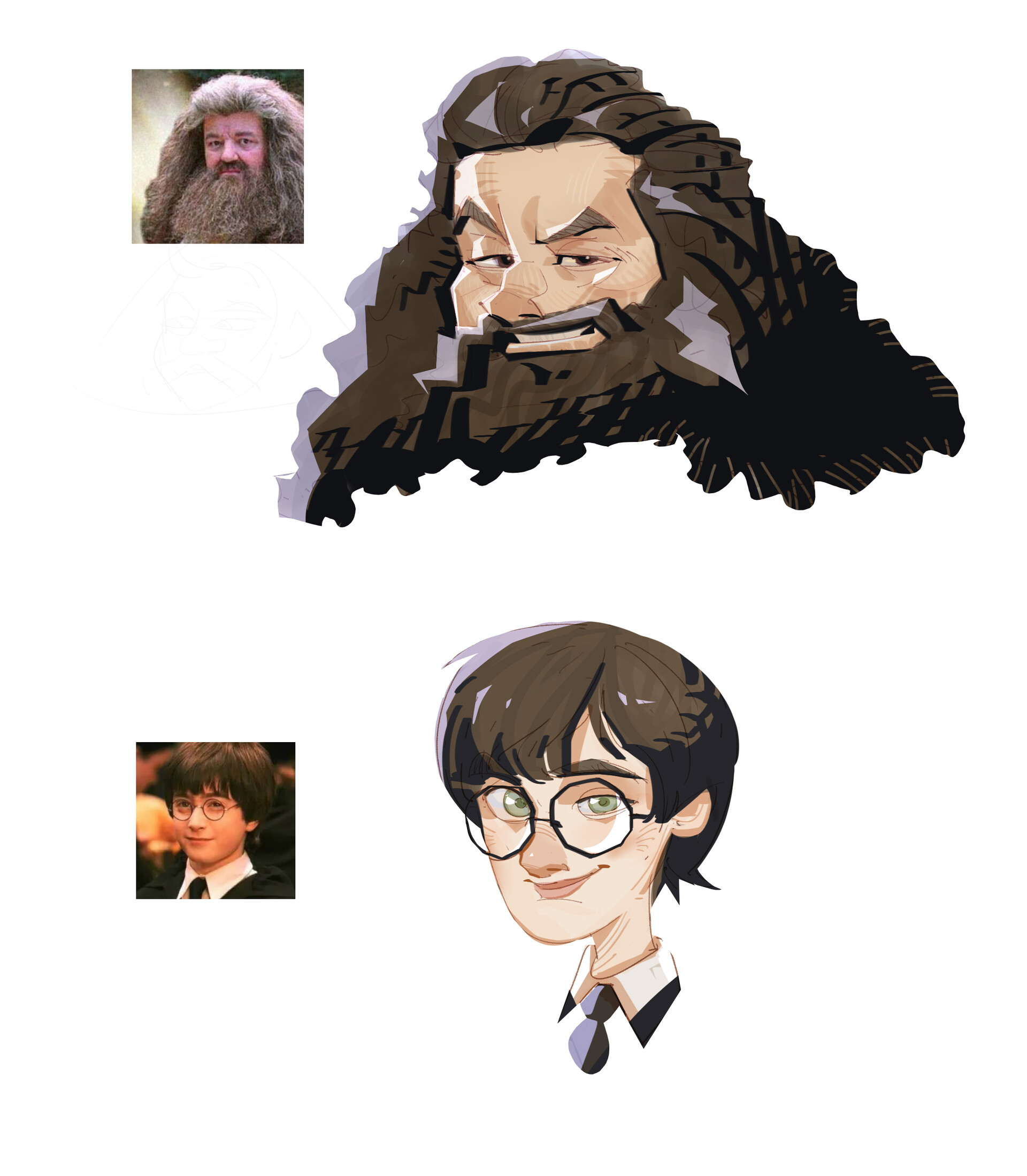 ArtStation - Harry Potter and Hagrid