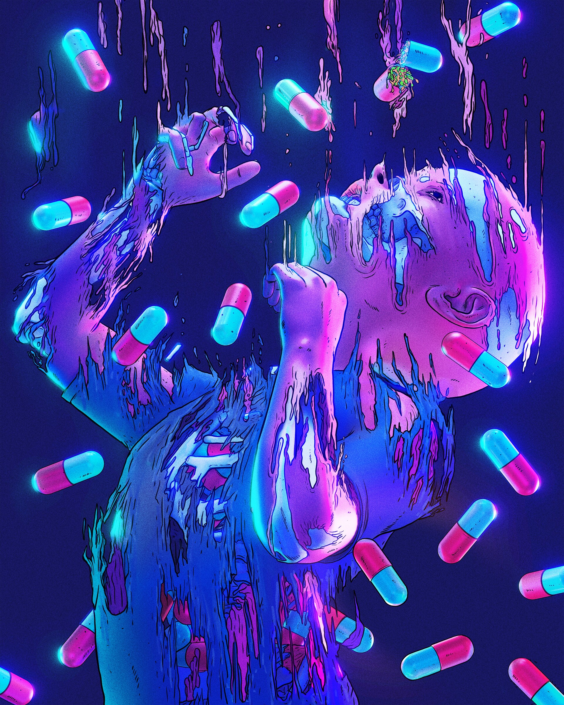 Need art. Психоделика эстетика грандж. аниме эстетика с эффектом. xsullo art. psychedelic art anime.