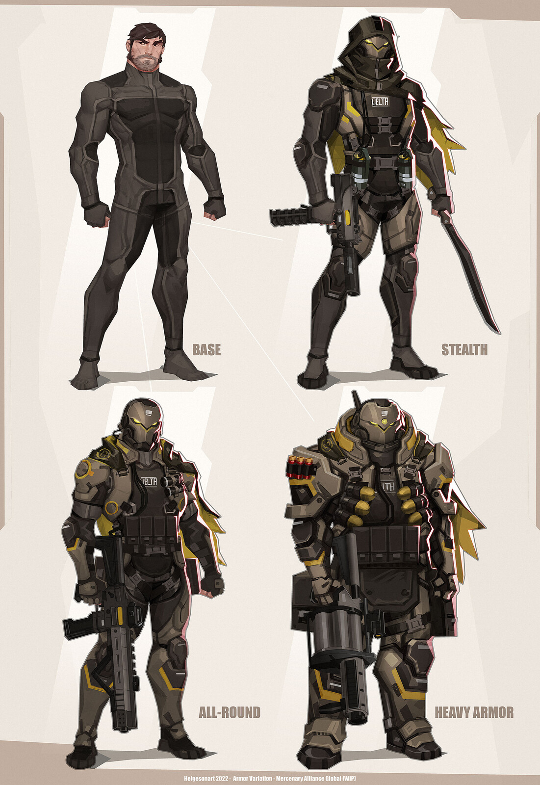 Different armor-types, for different gameplay functionality. 