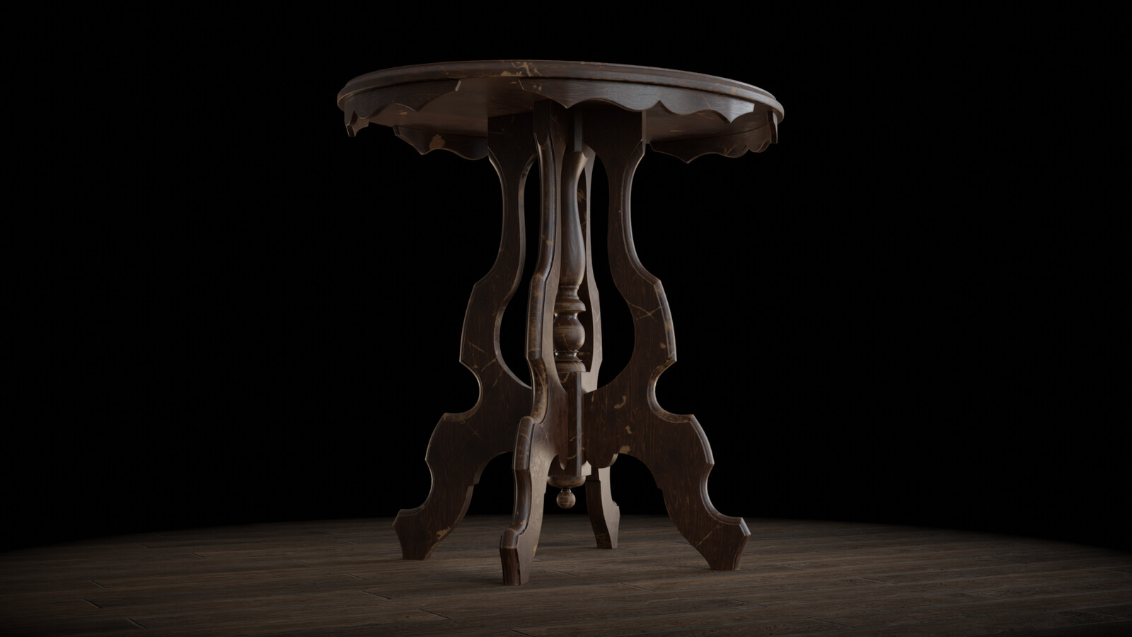 Antique Pedestal Table 002