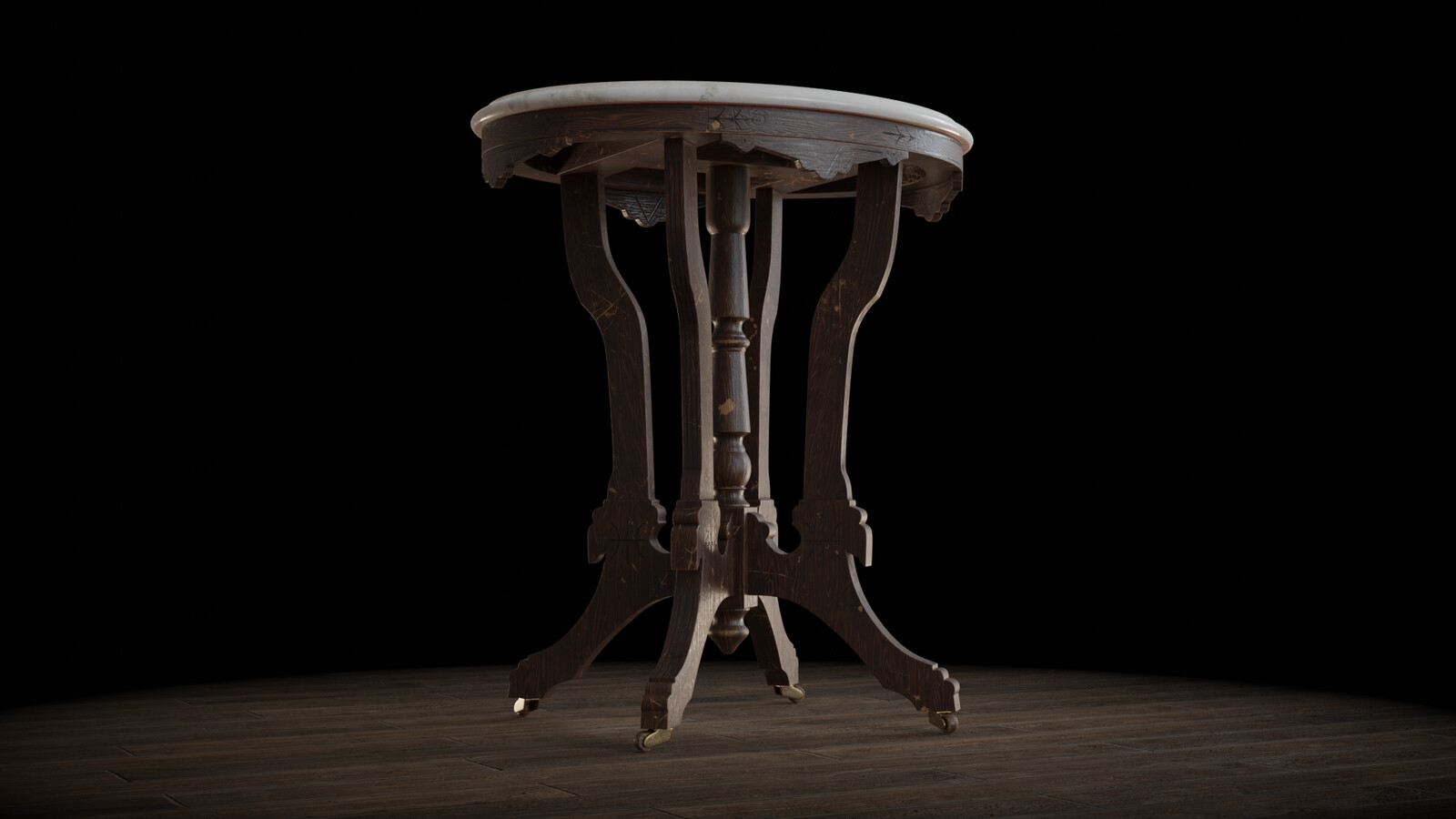 Antique Pedestal Table 003