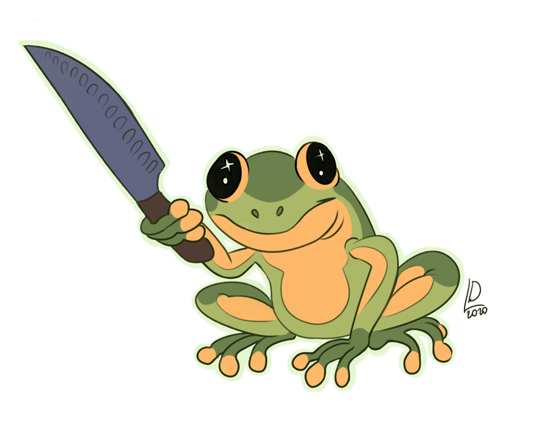 ArtStation Knife frog