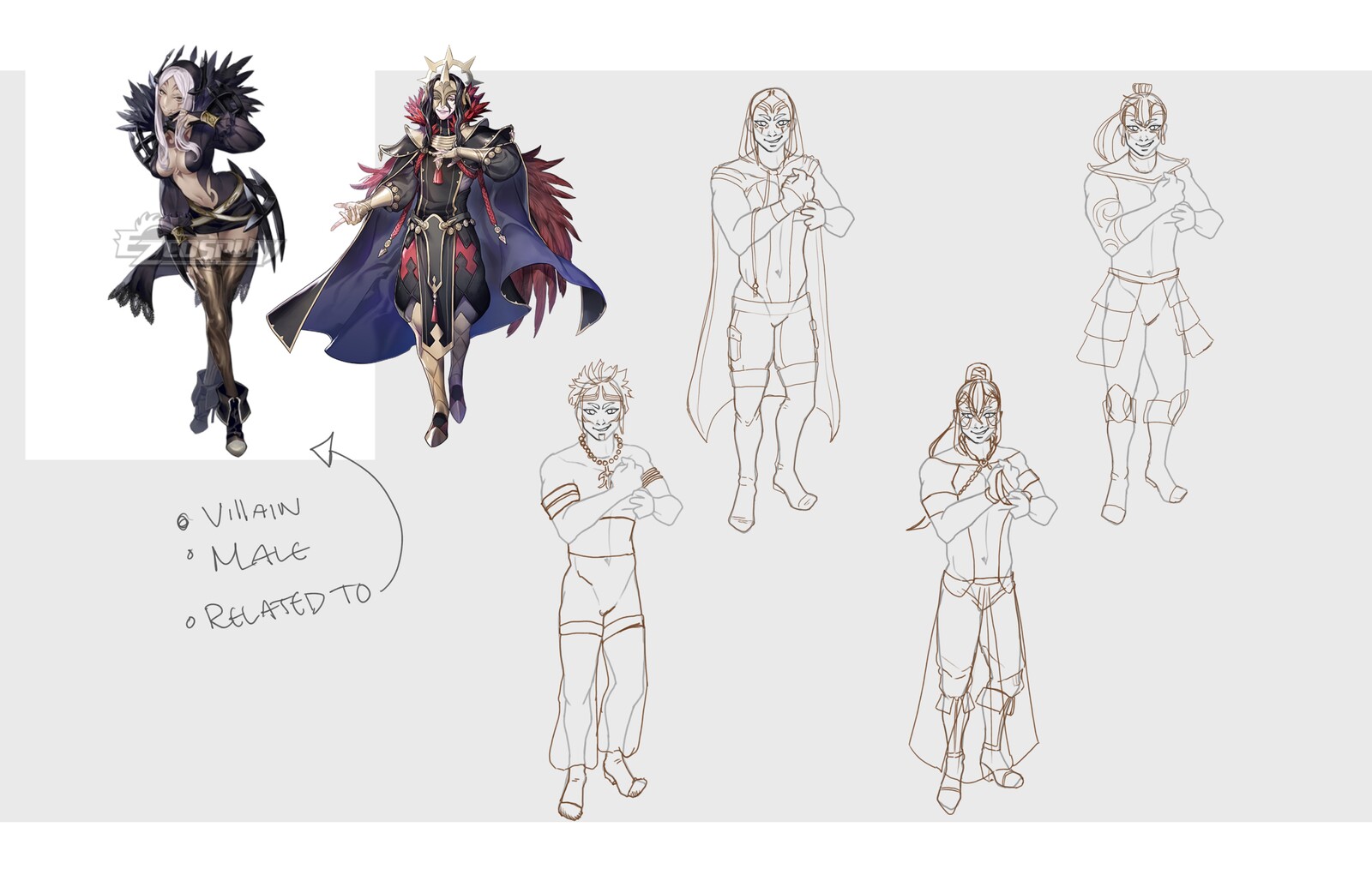 Outfit sketches