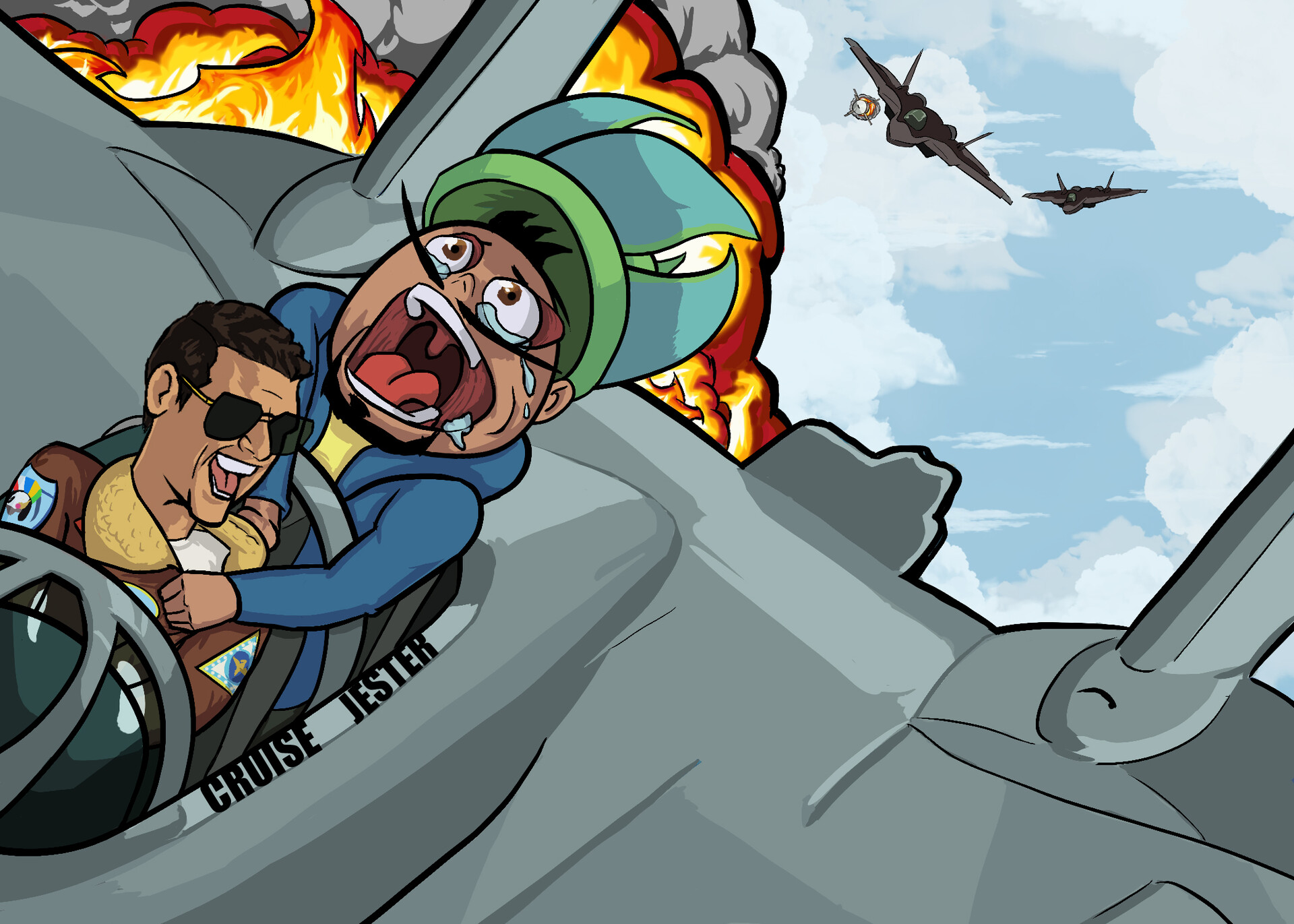 Garza Top Gun Maverick showing Jester the skies