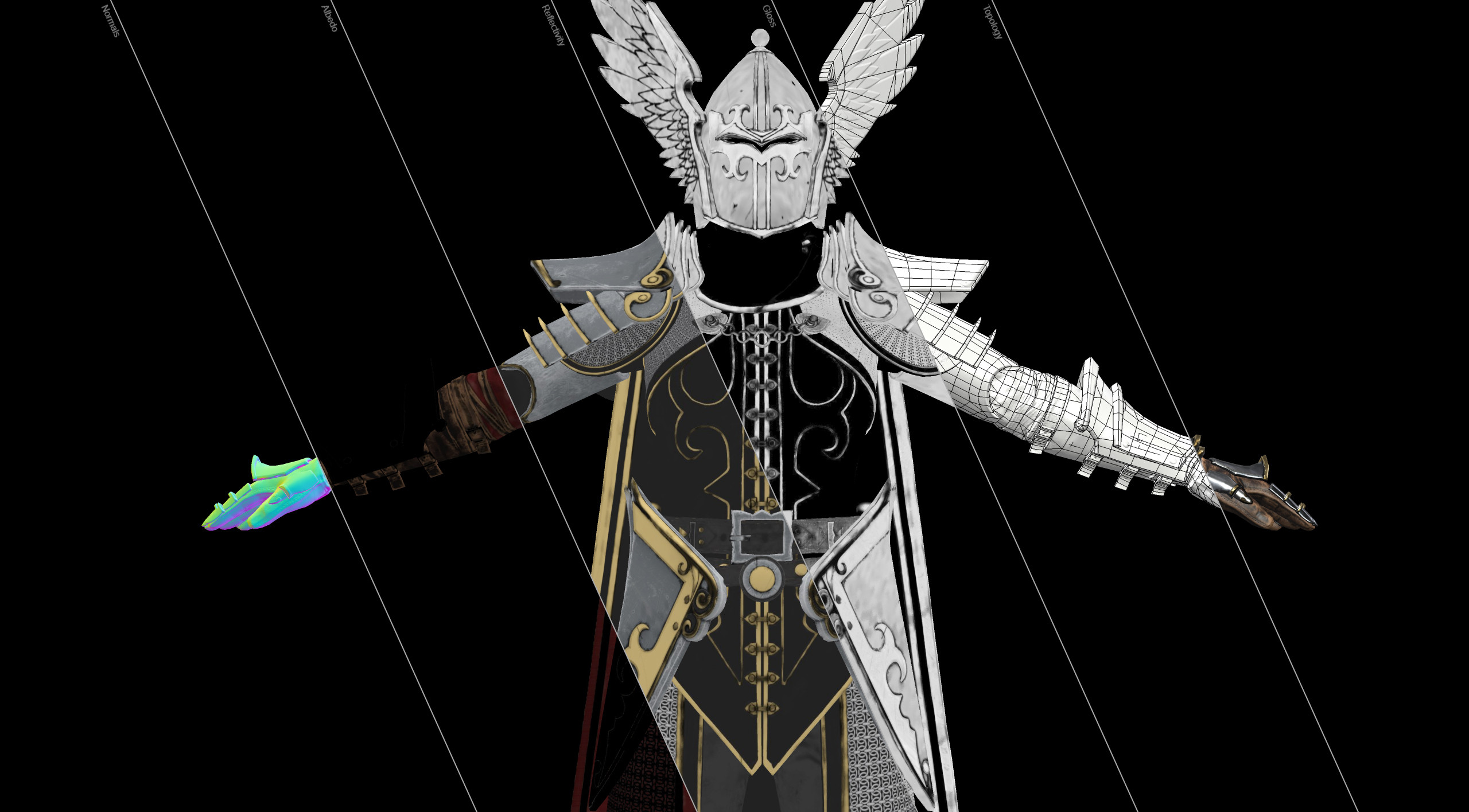 Winged Knight  texture breakdown 1