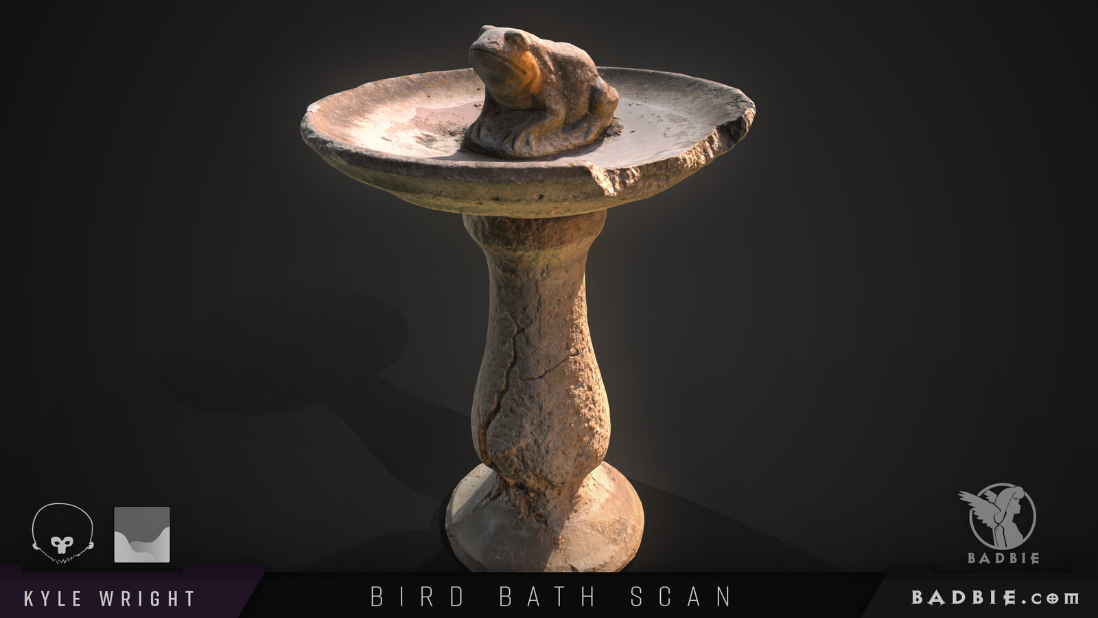 This bird bath has been in my family for a couple of generations now. It is not holding up to time but I think it makes for a really interesting scan!