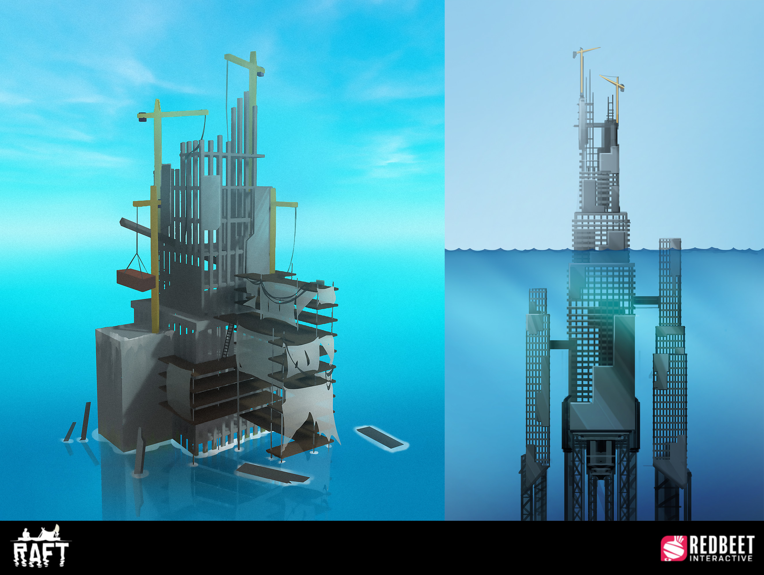 Concept of surface exteriors and whole tower  