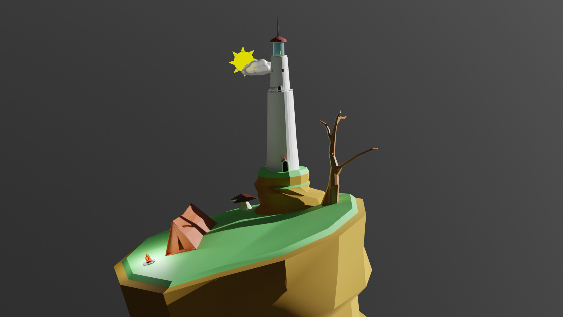 ArtStation Control Tower Low Poly