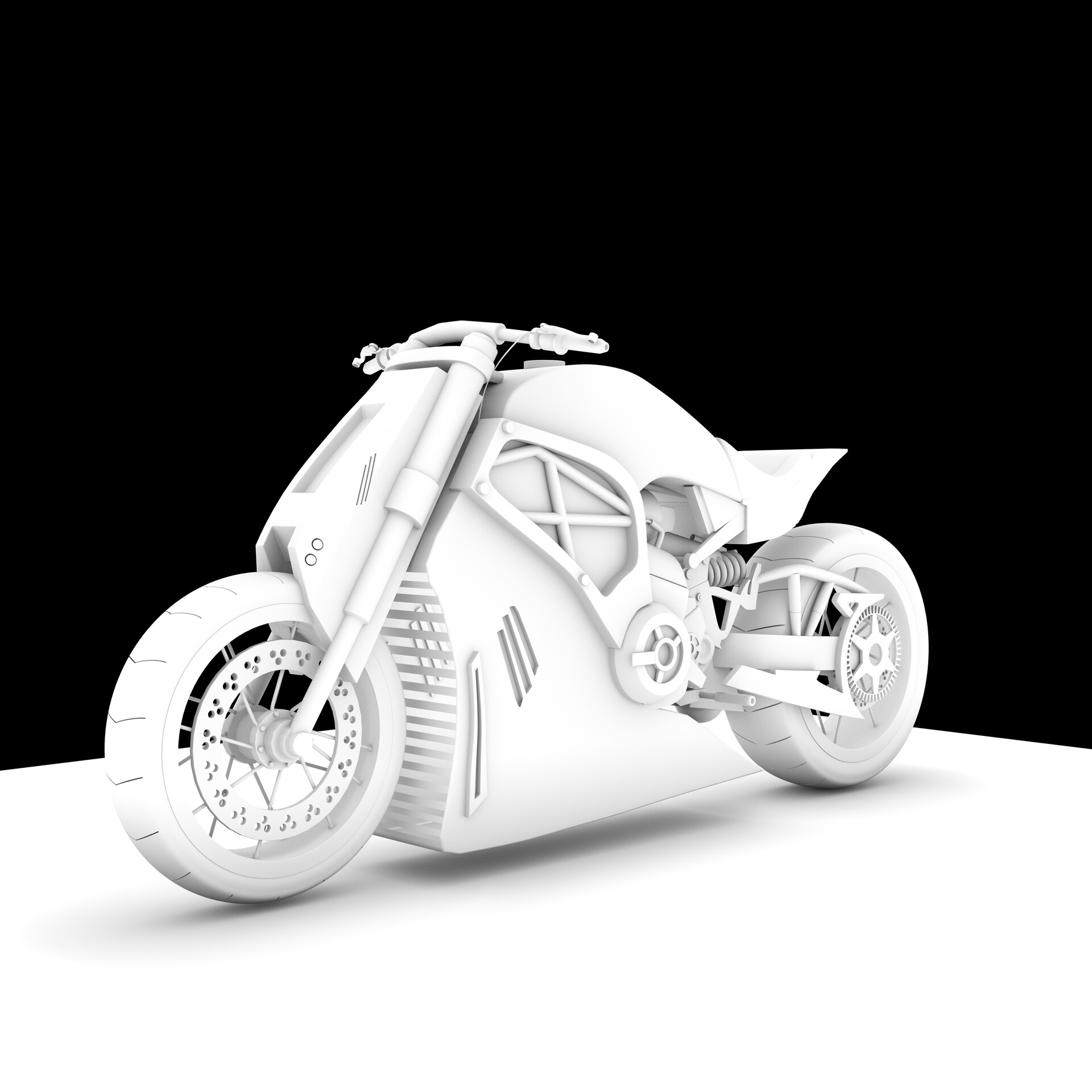 ArtStation 3D Model of Bike with Texturing and Lighting with Detailed