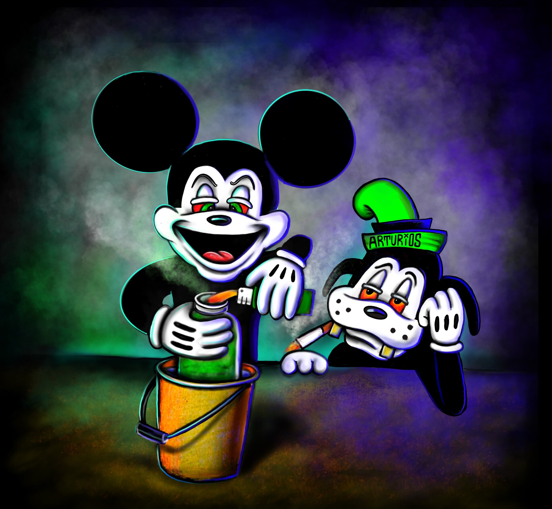 mickey mouse hands weed wallpaper
