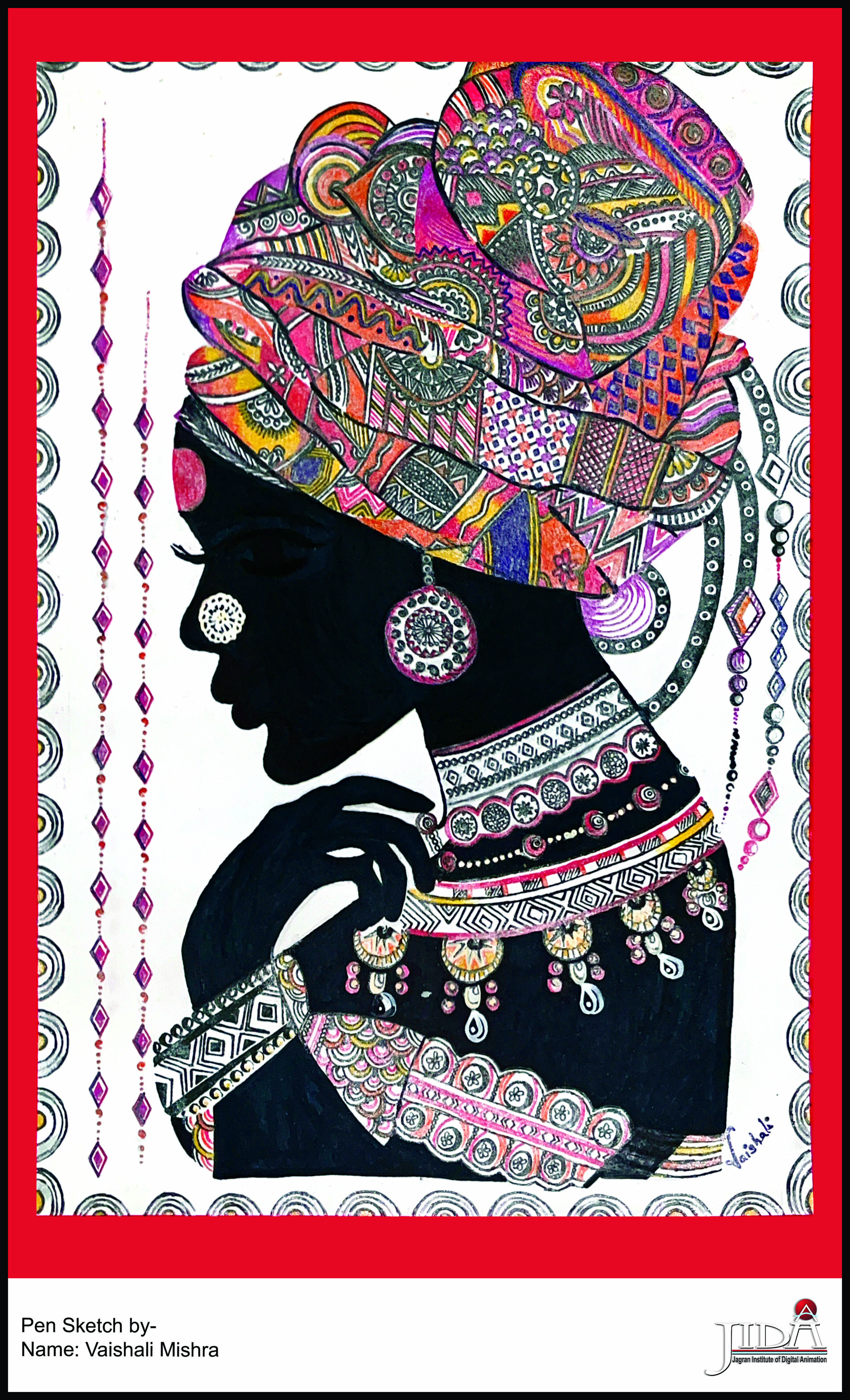 Easy Drawing Sketch Pen Dot Painting Art With Sketch Pens