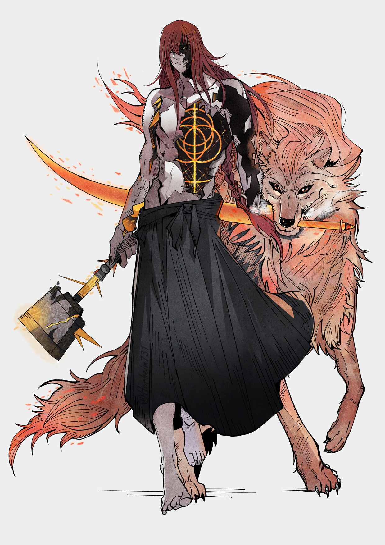 ArtStation - Radagon of the Golden Order & Red Wolf of Radagon