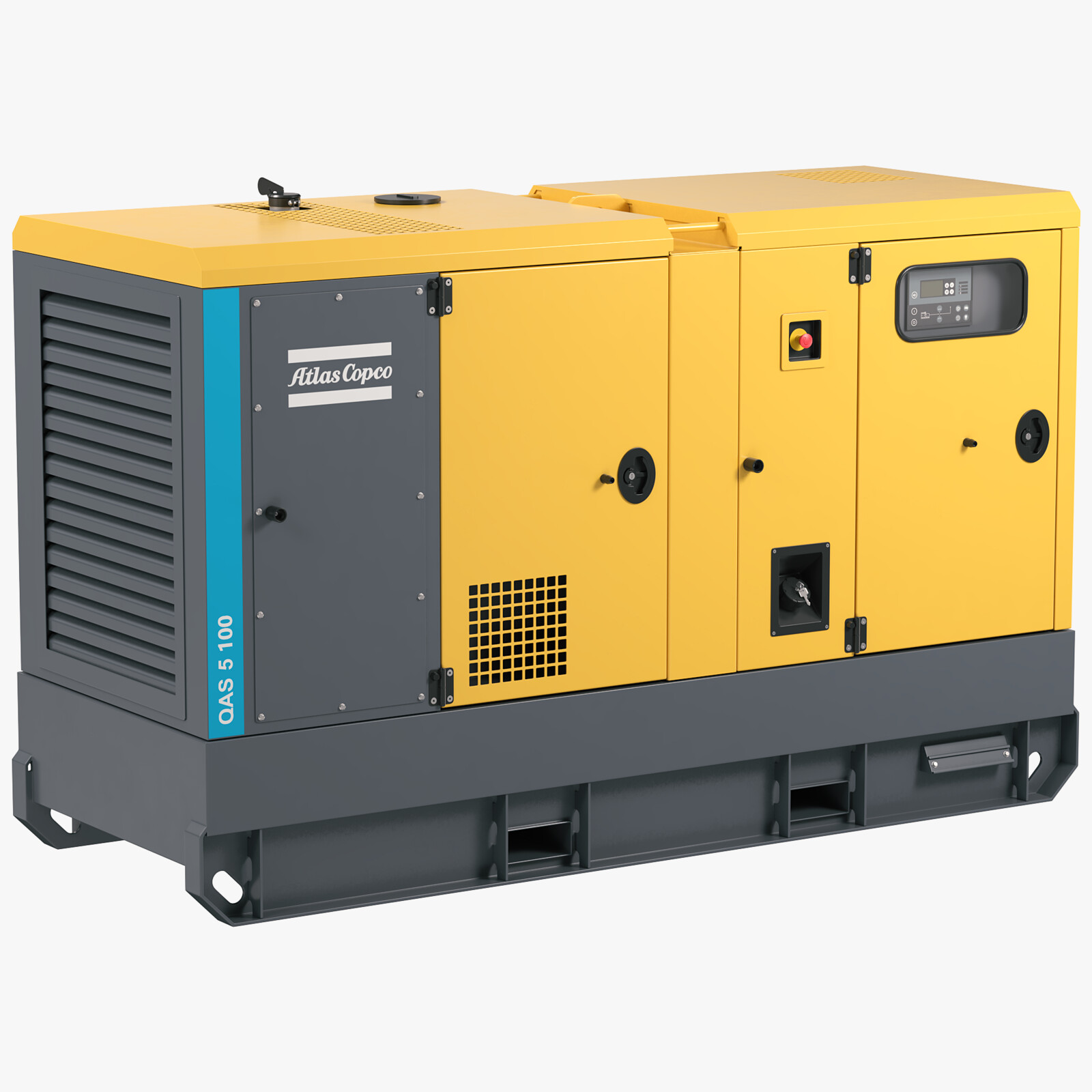 Atlas Copco_Mobile Diesel Generator_QAS 5-100_3D Model