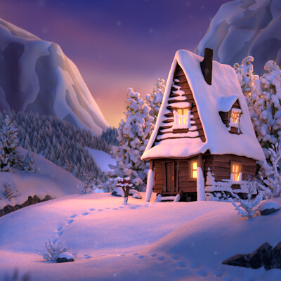 Winter Cabin - Lighting Study