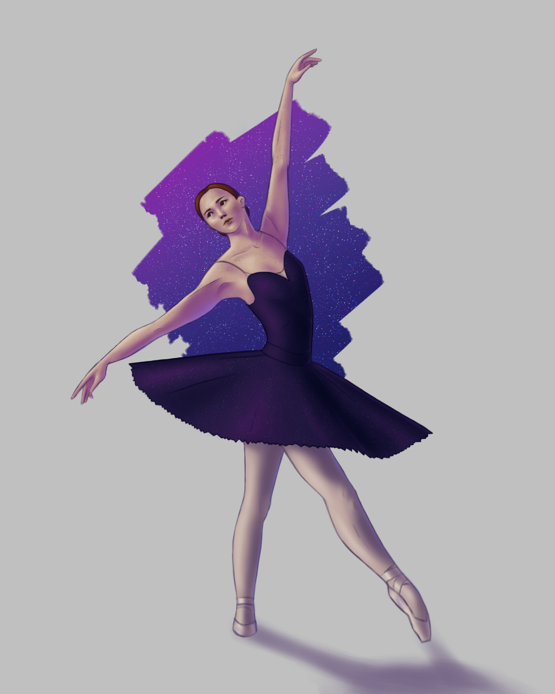 ArtStation - Ballerina in a purple dress