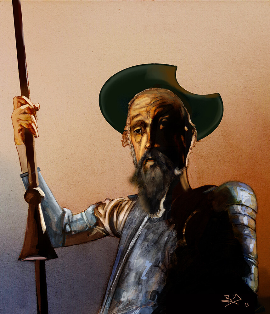 "Don Quijote de la Mancha" - Pencil on board and digital.