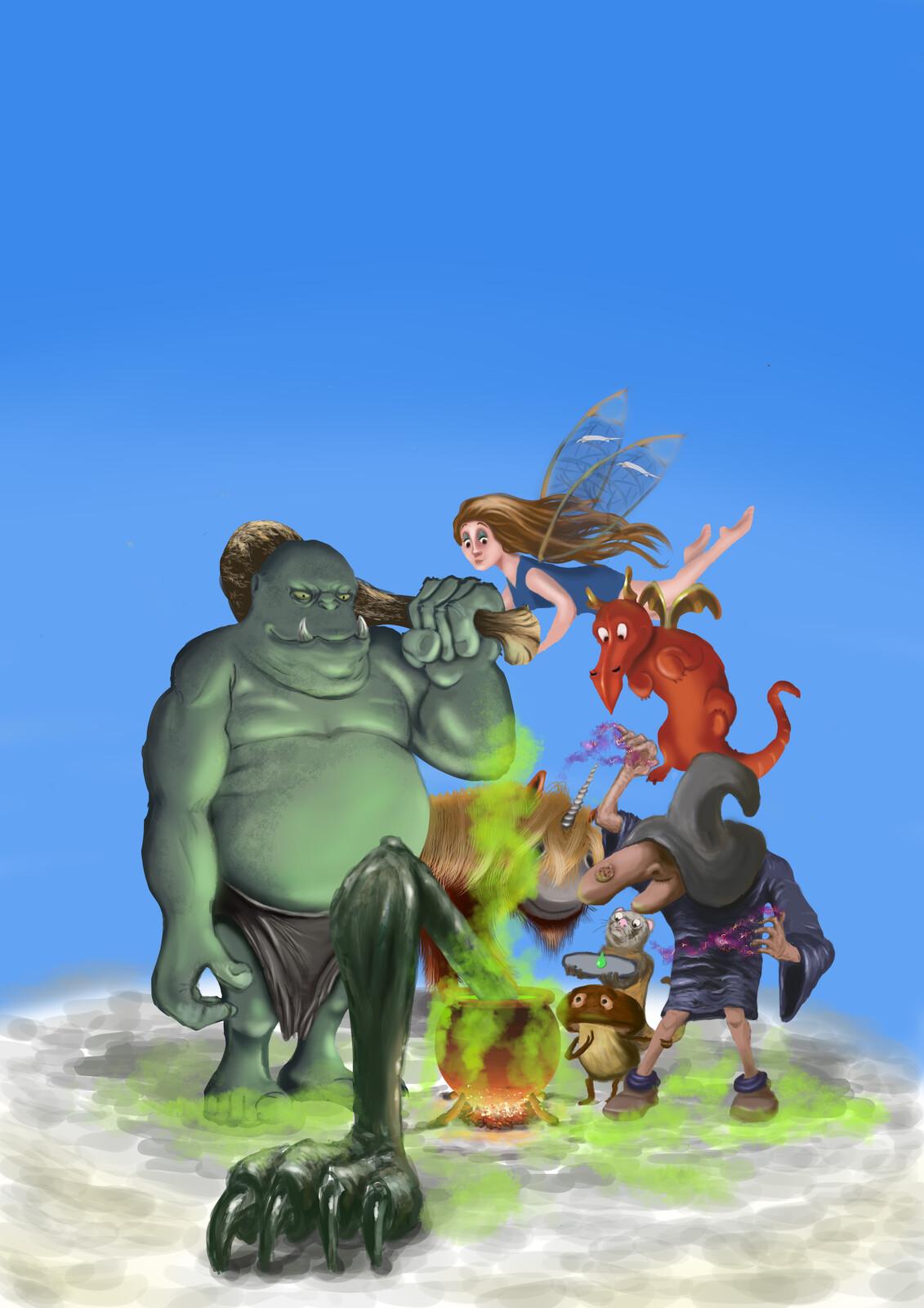 Illustration of a poster for drawing workshops