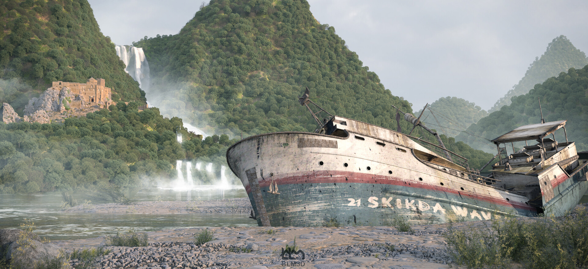 ArtStation Abandoned ship