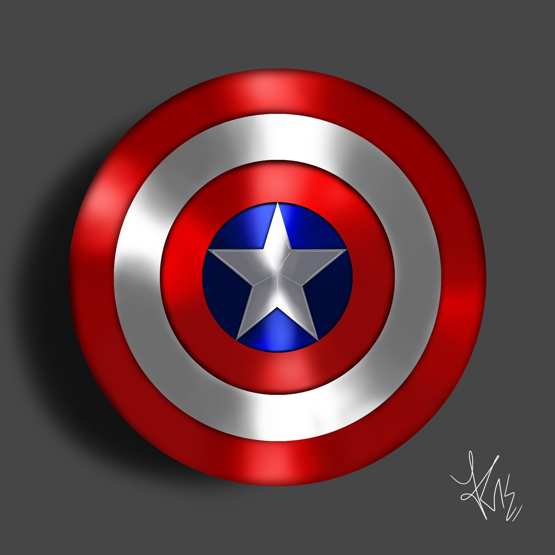 ArtStation Captain America Shield Digital Painting captain-america-stencil-free-stencil-gallery