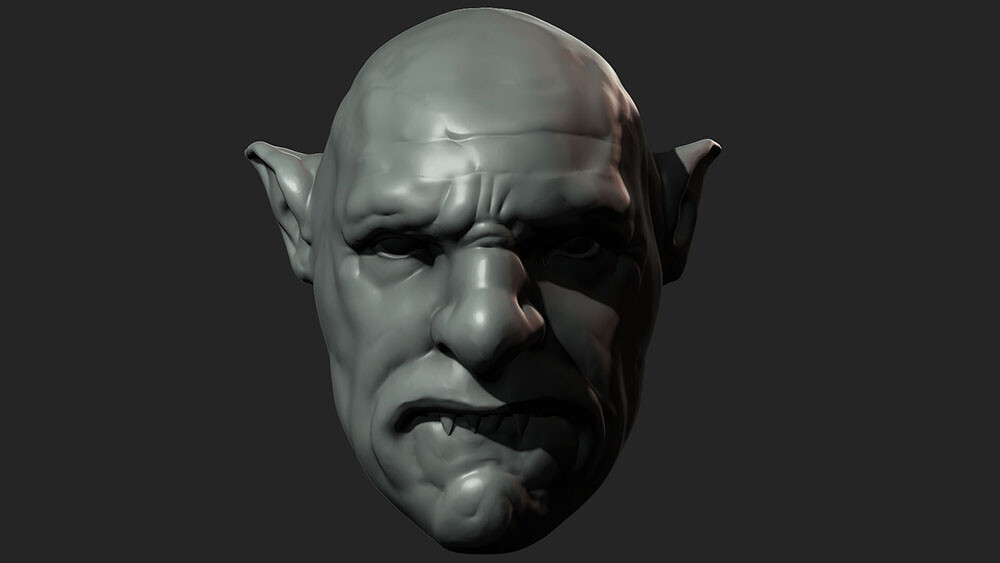 Creature face concepts - 3D models (ZBrush)