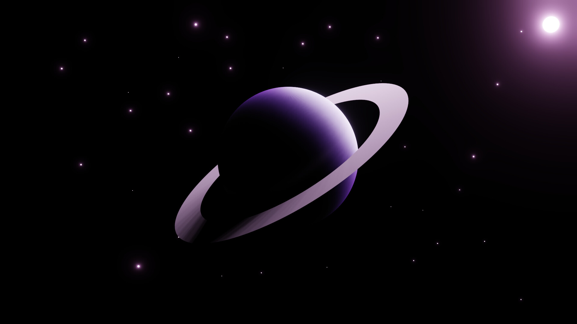 ArtStation - Purple planet with a ring