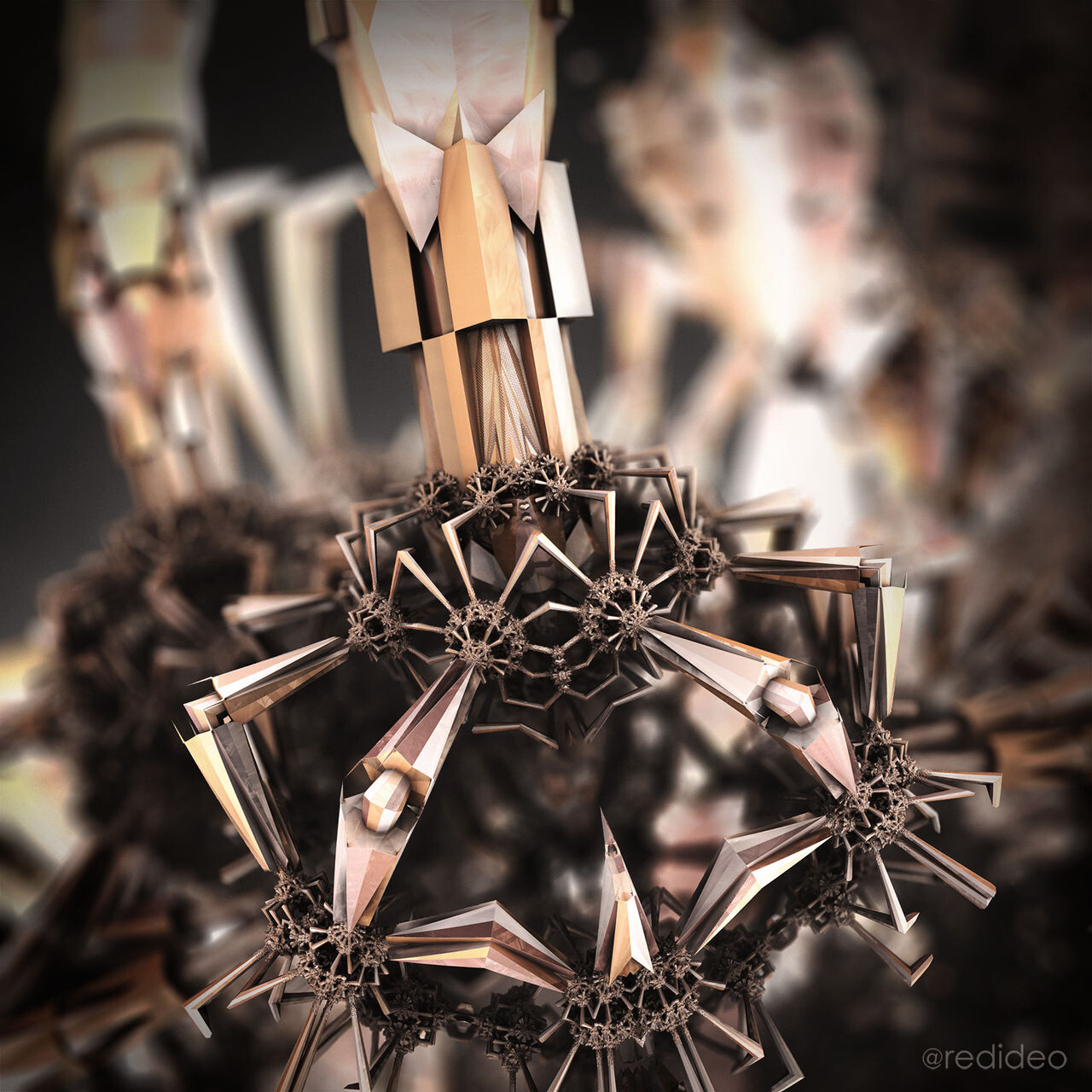 Redideo Spider Bot Blitz 3D Fractal Art