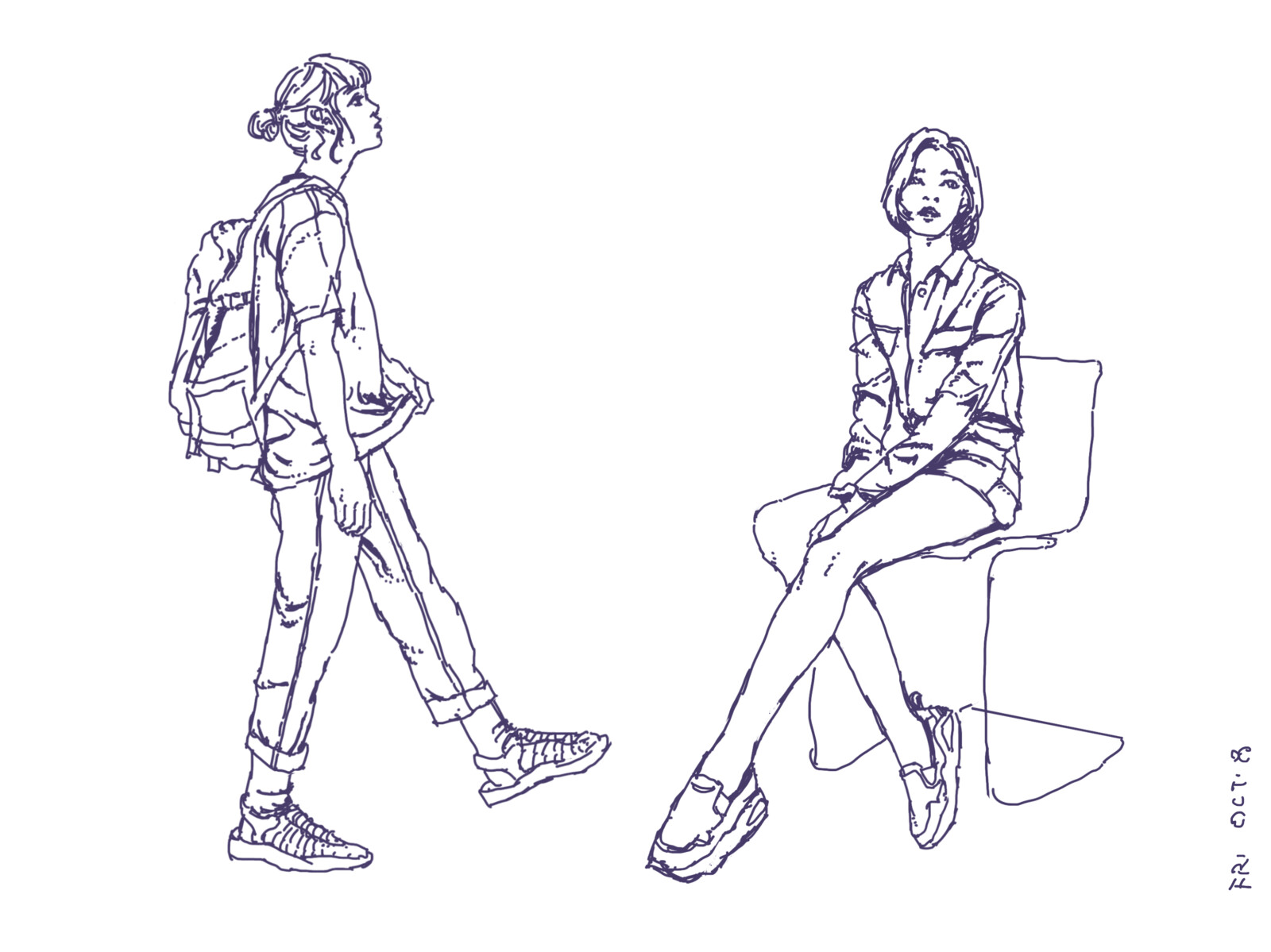 Fashion and Mecha Sketches