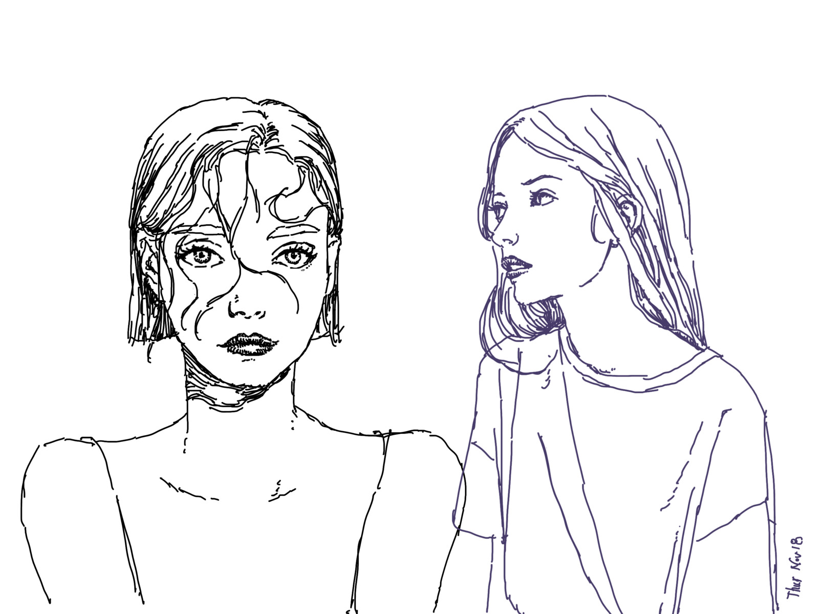 Portrait and Hands studies