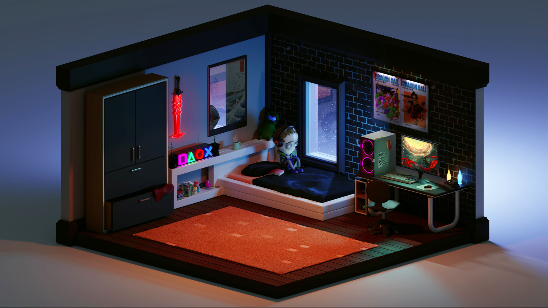 ArtStation - Lofi-Render to room to.