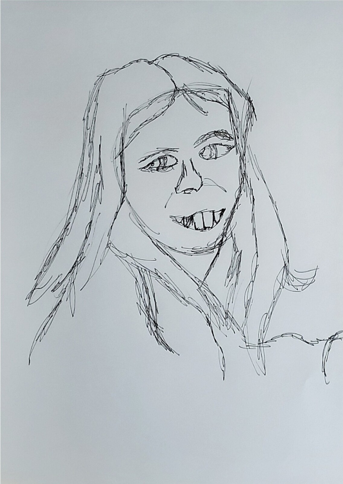 Loose Sketch of a Young Girl