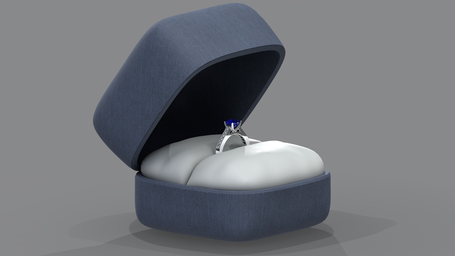 Elegant duchess ring with shoulder top accents