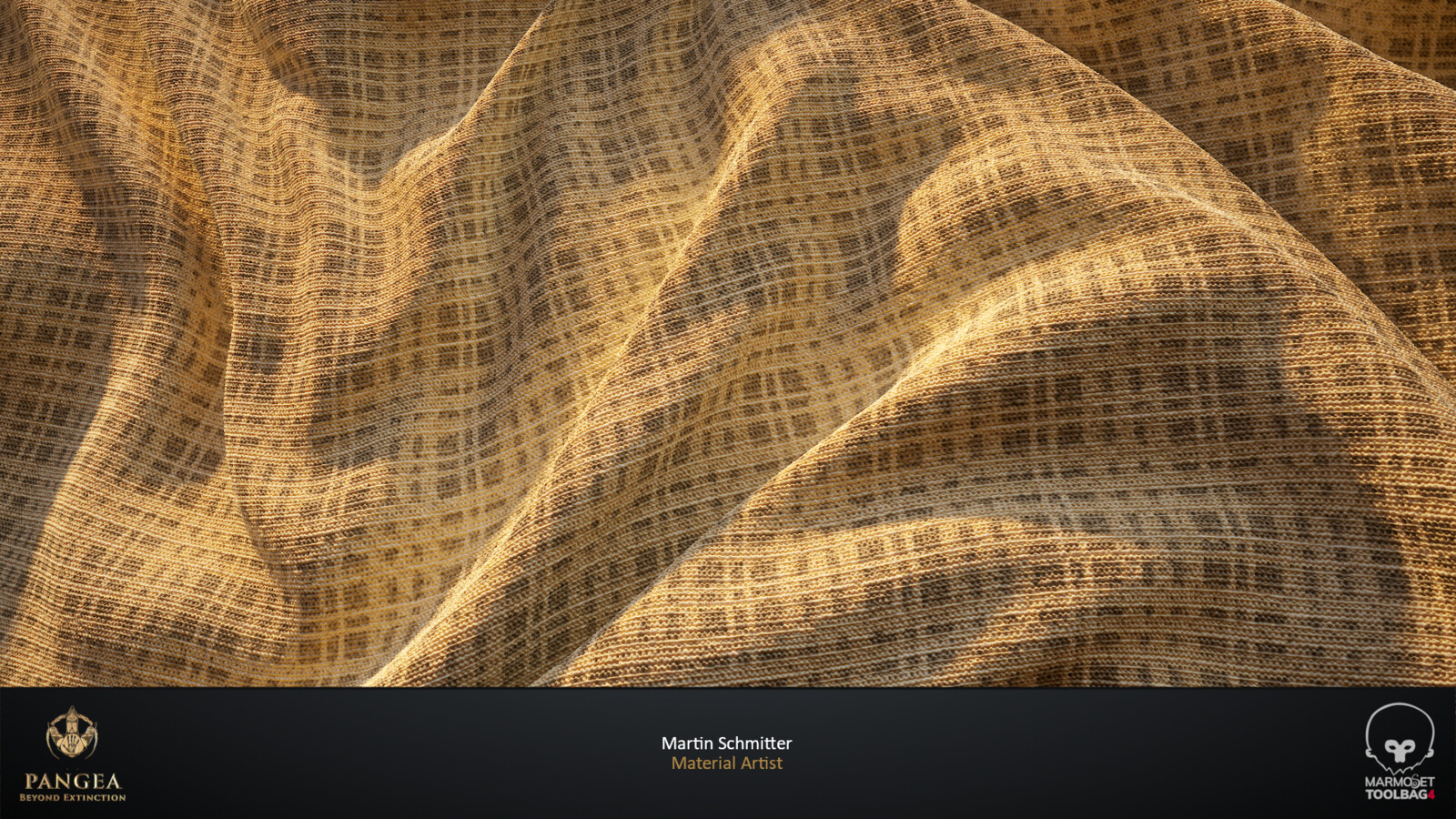 Linen Style Fabric Pattern 3 Plane Render