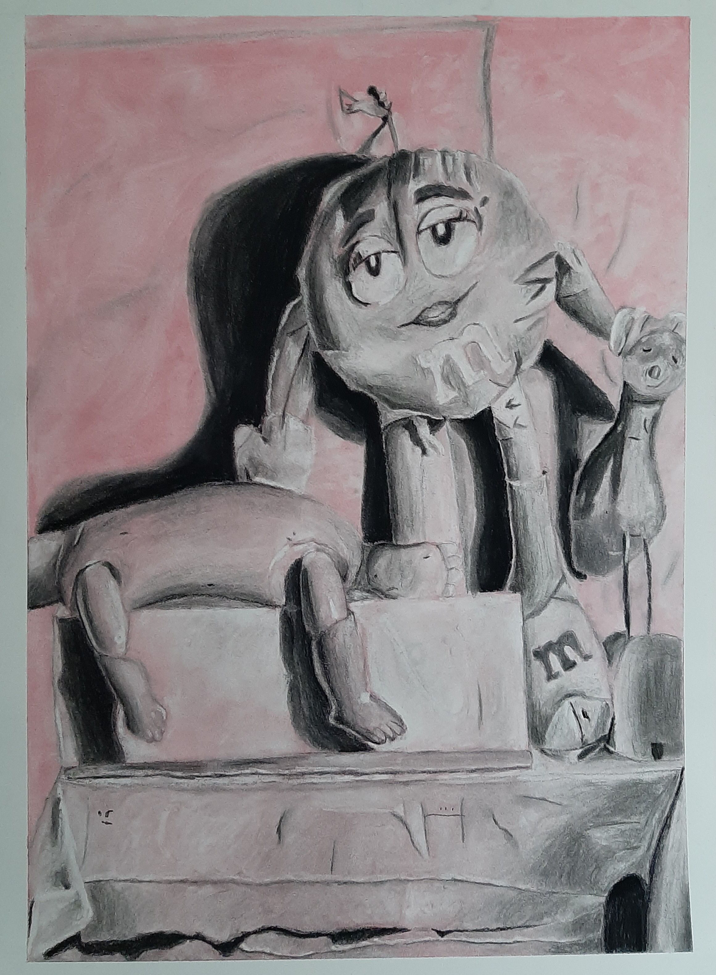 the materials were rather messy to work with, but the piece turned out the way I had envisioned it.
