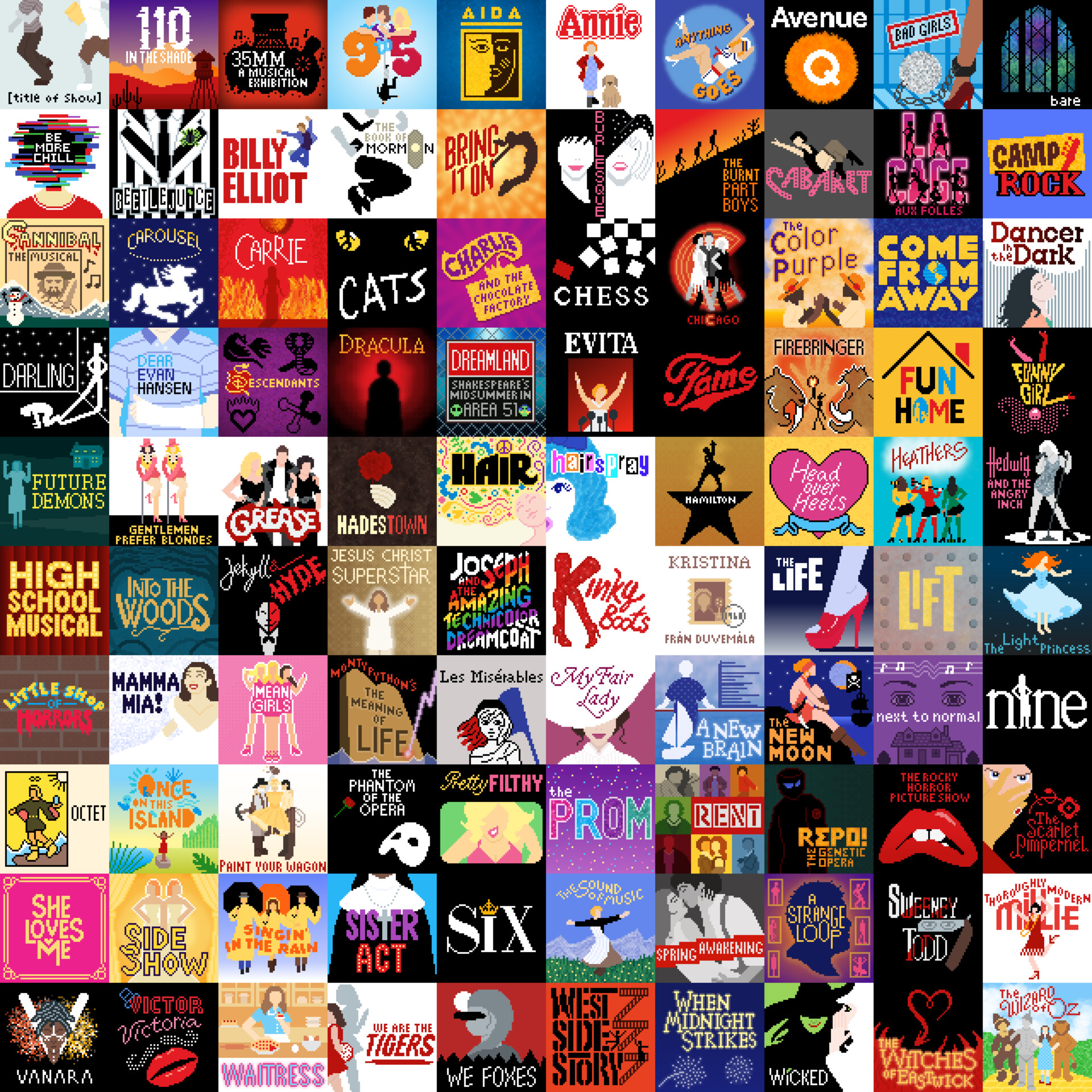 ArtStation 100 Pixel Musicals (fanart)