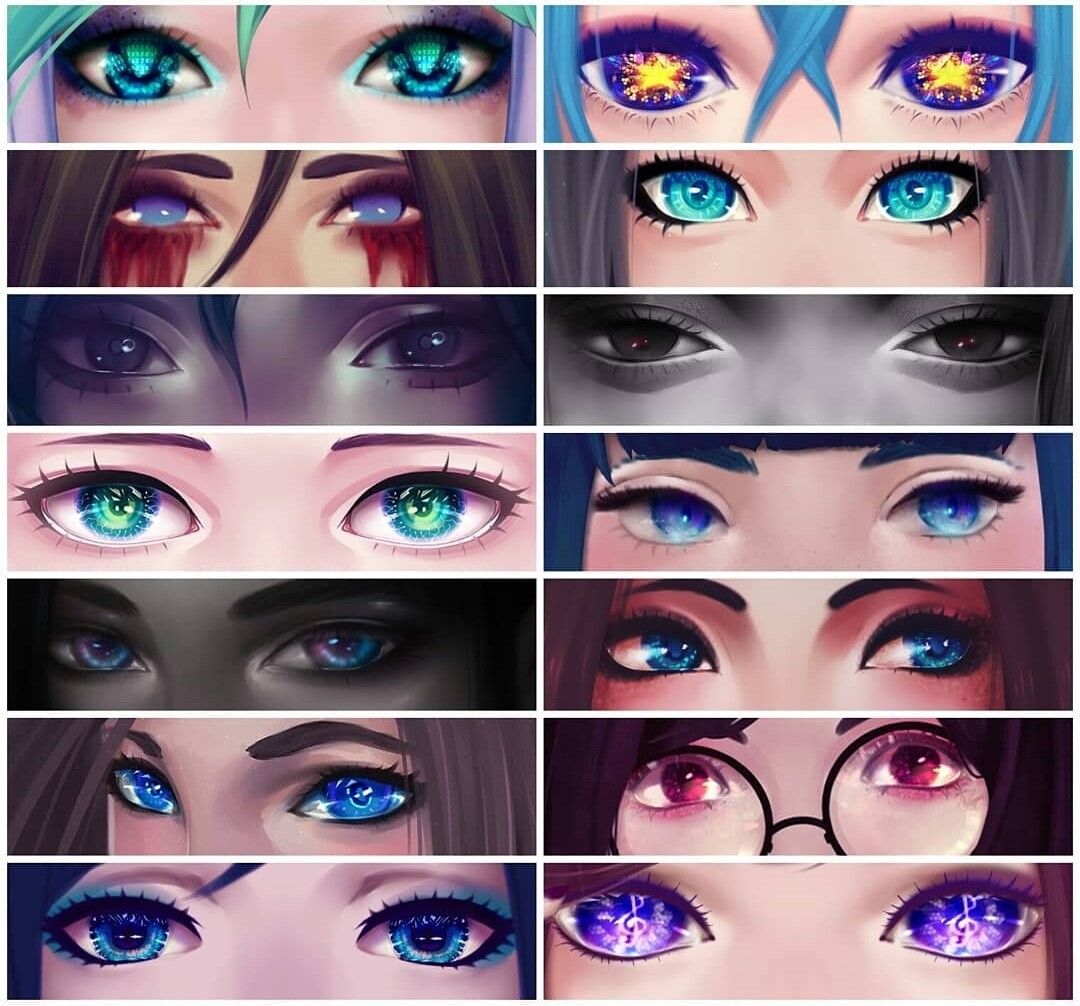 eye meme by me anime eyes in different styles 