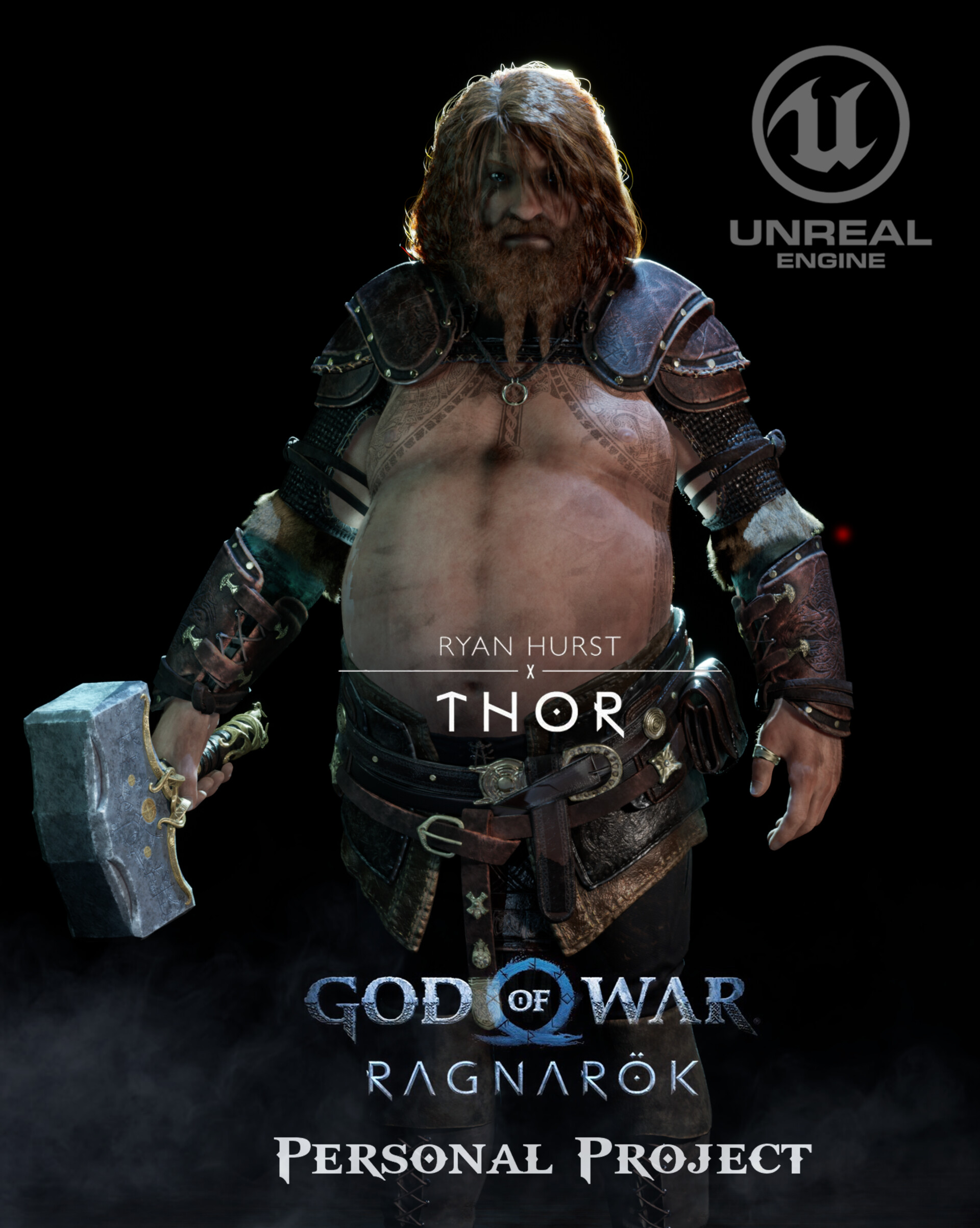 ArtStation - Thor from God of War Ragnarök