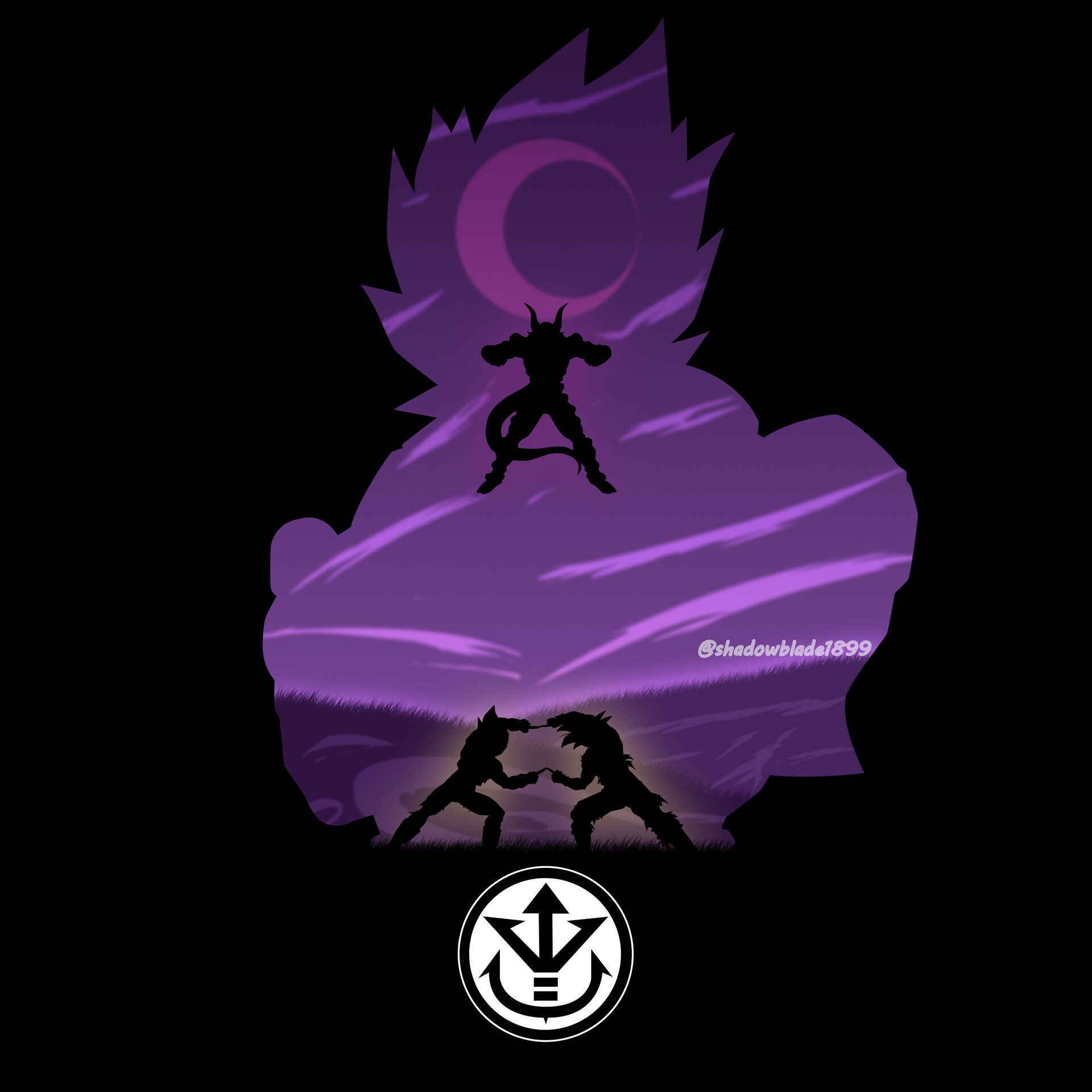 ArtStation Here is a minimalistic artwork of Gogeta Vs Janemba