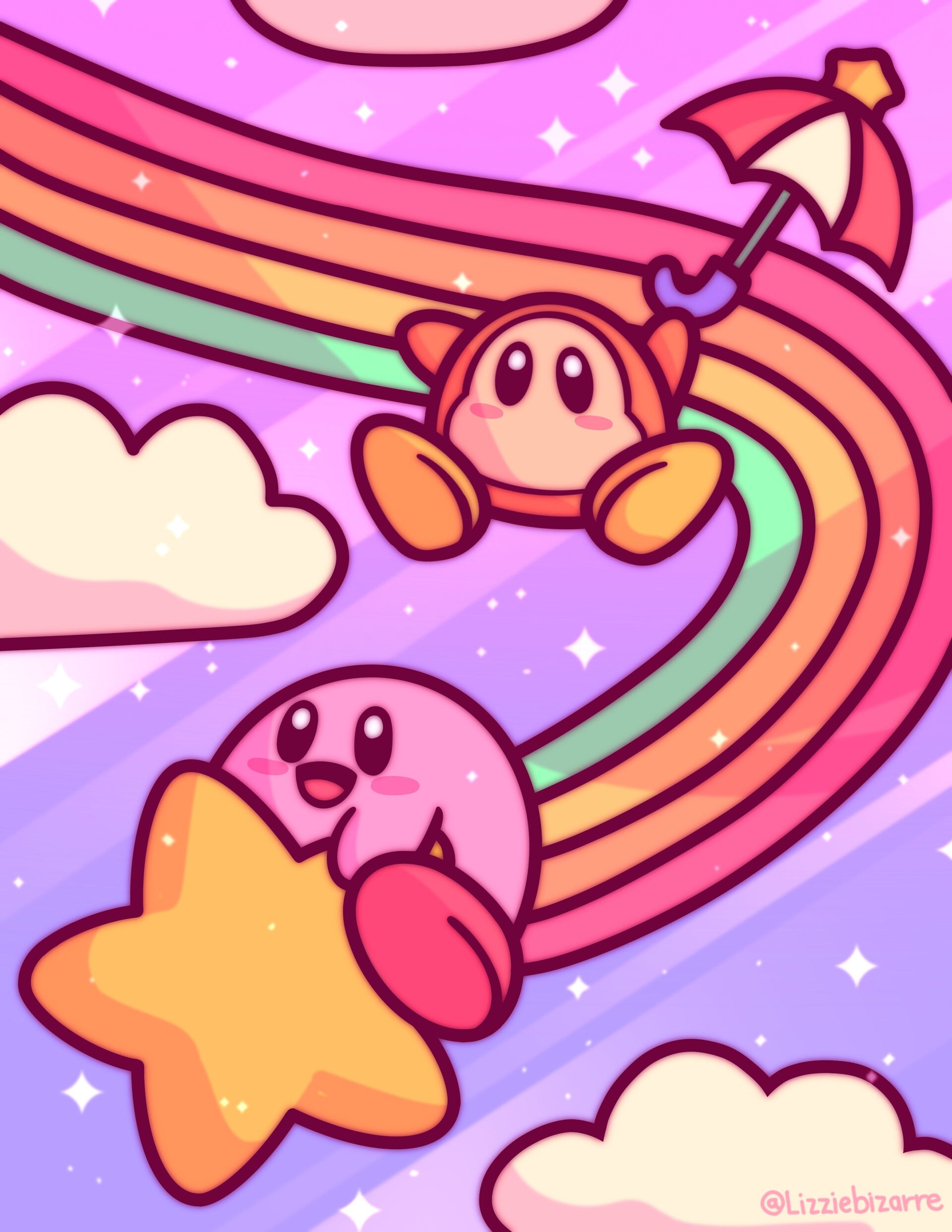 ArtStation - Kirby And Waddle Dee bffs