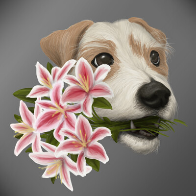Catriona beast barclay squidge with flowers background