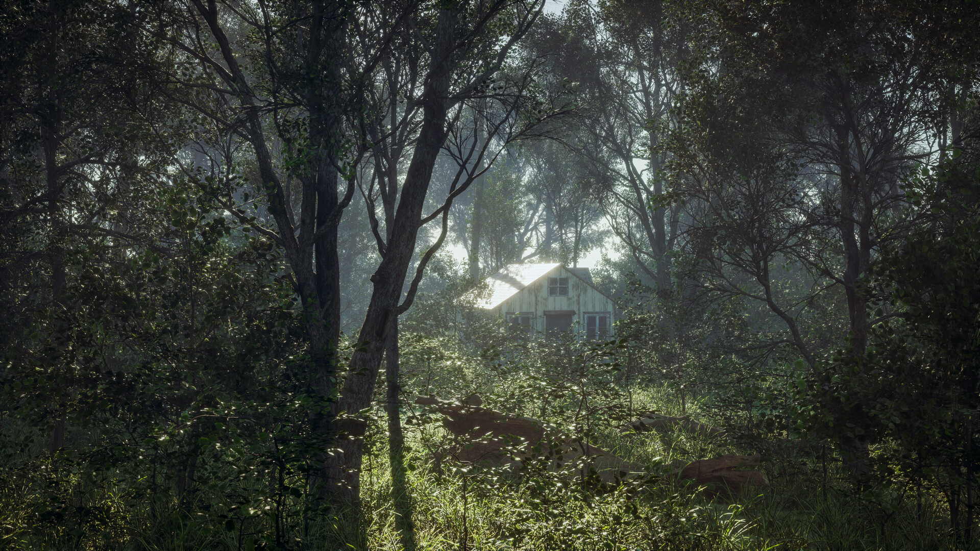 ArtStation - abandoned house in the woods
