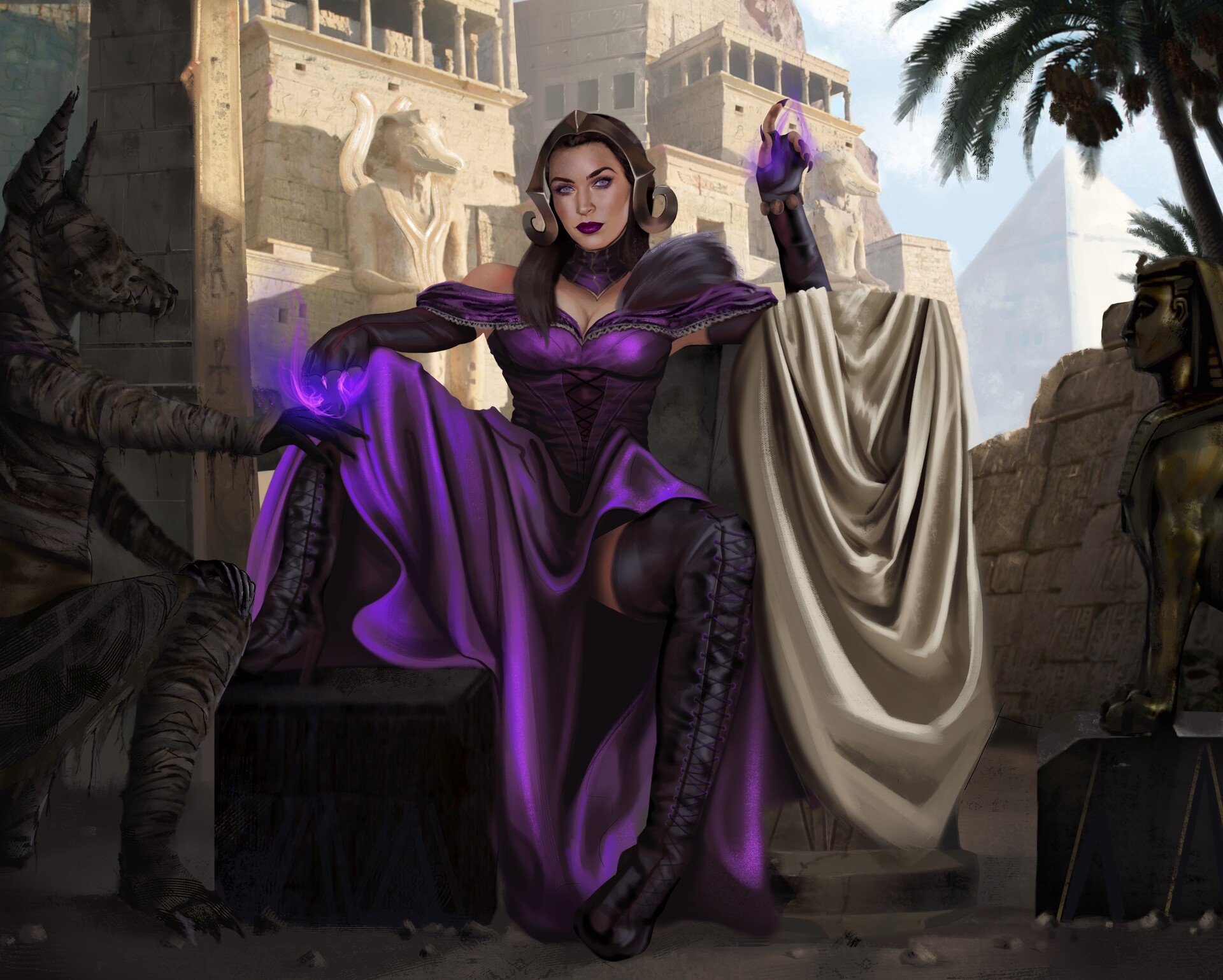 Artstation Liliana Vess Sorceress Queen Comission