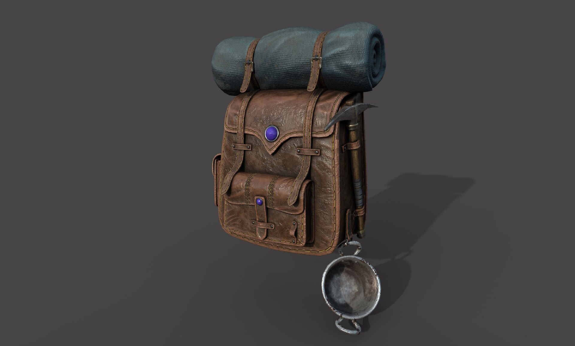 ArtStation - Medieval old leather pouch
