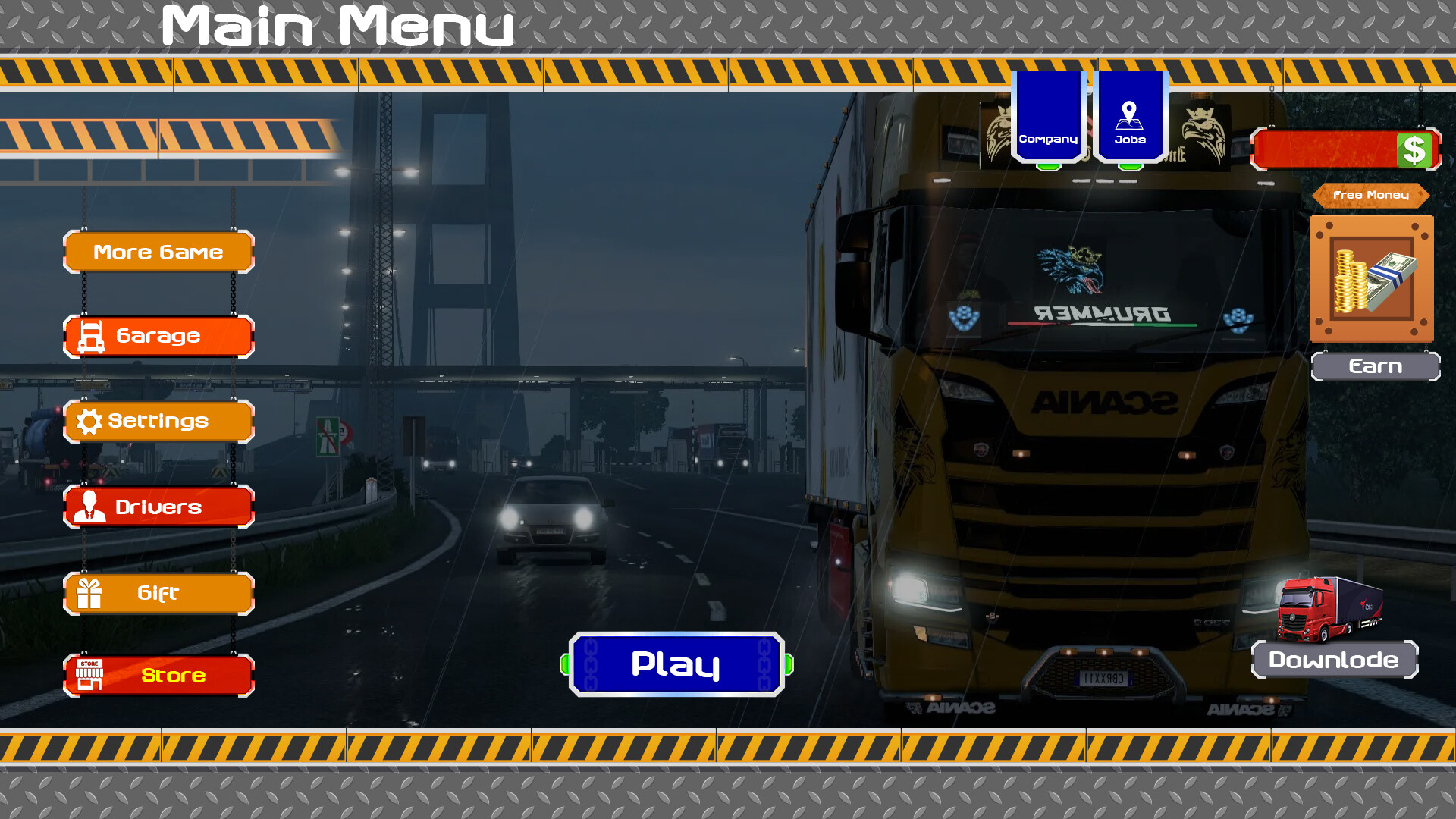 ArtStation Truck Game UI